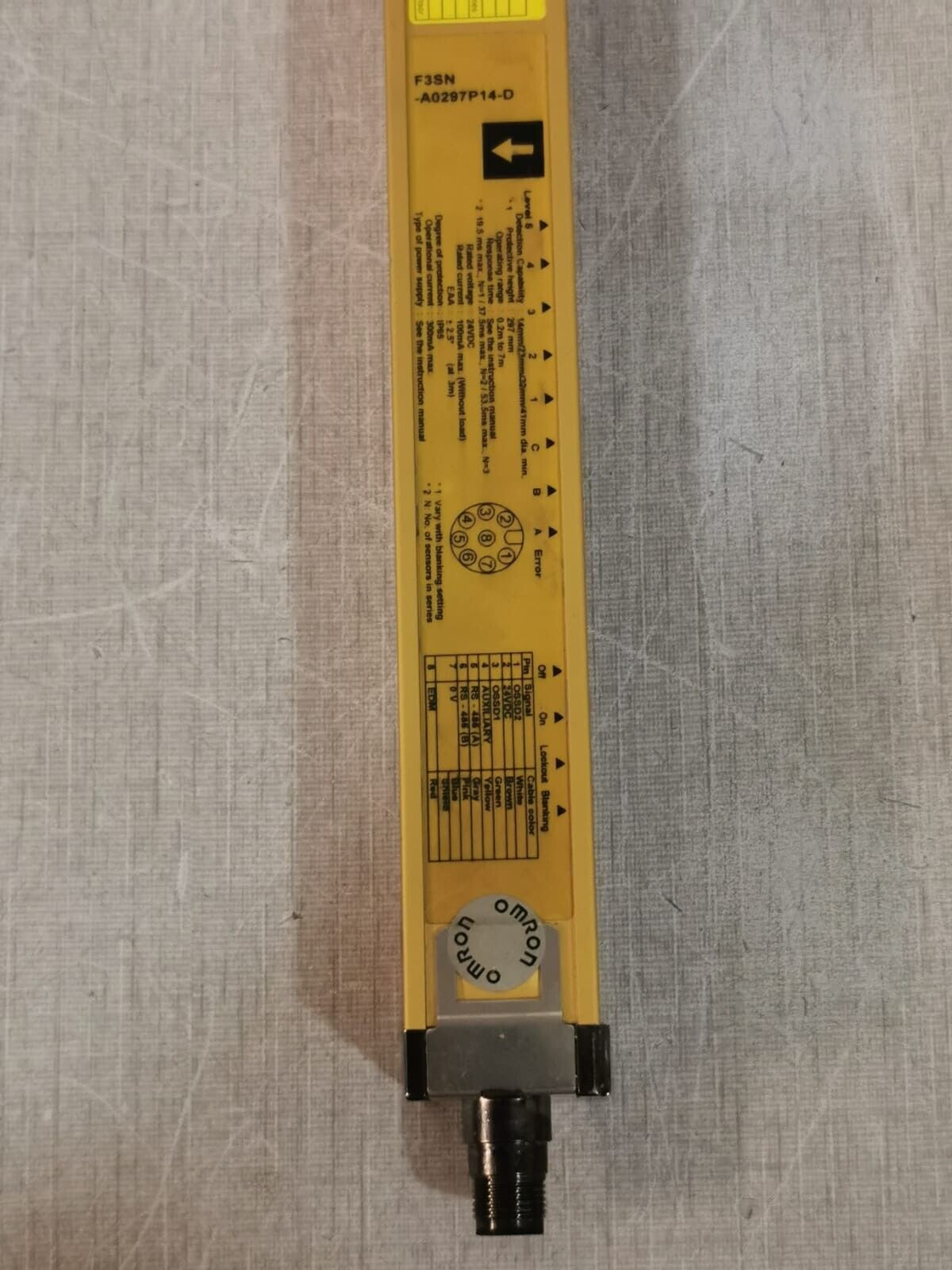 Omron F3SN-A0297P14-D Omron F3SN-A0297P14-D Safety Light Curtain Type 4 5