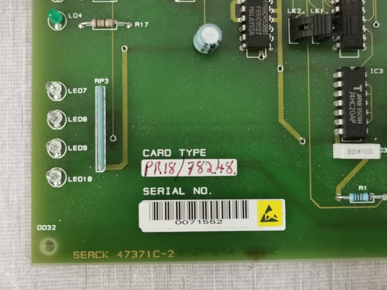 PCB 47371C-2 Serck 47371C-2 Card Type PR18/78248 Ser NO. 0071552 PCB Card Board 2