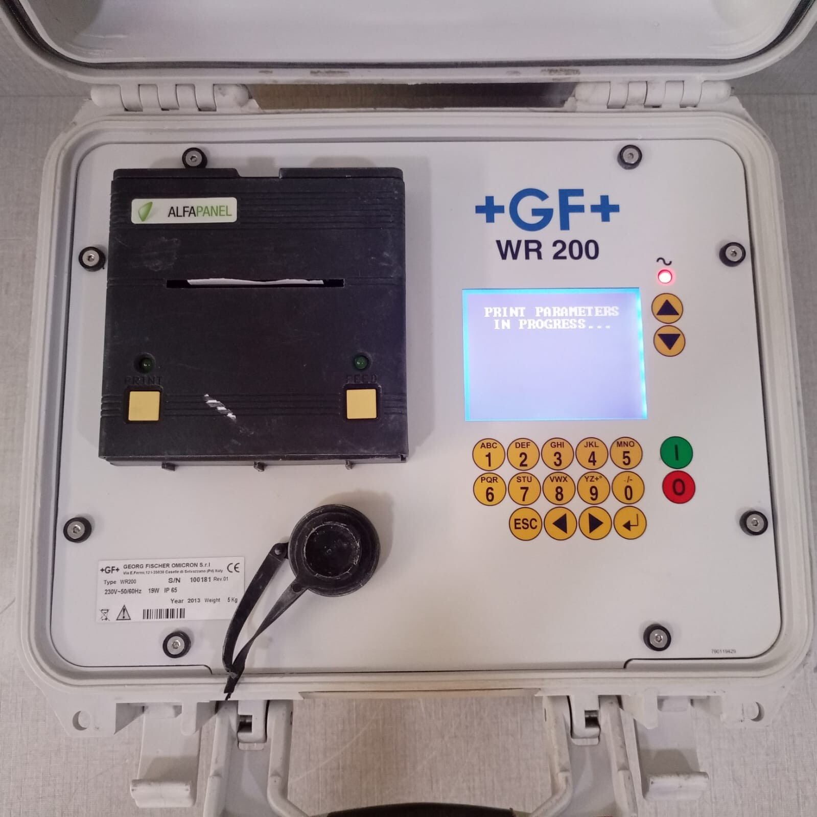 Georg Fischer WR200 Welding Recorder Rev.01 230V-50/60Hz