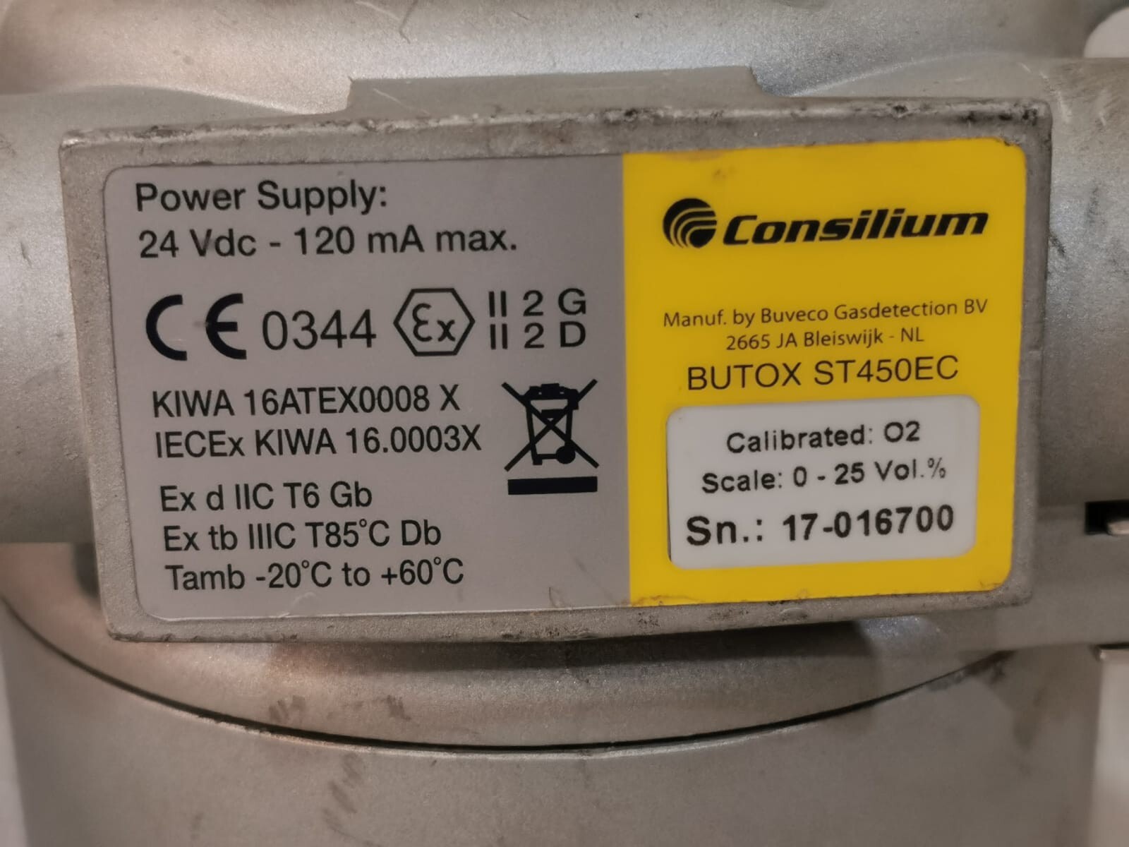 Consillium ST450EC Consilium ST450EC Gas Detector Range 0 to 25Vol.% 2