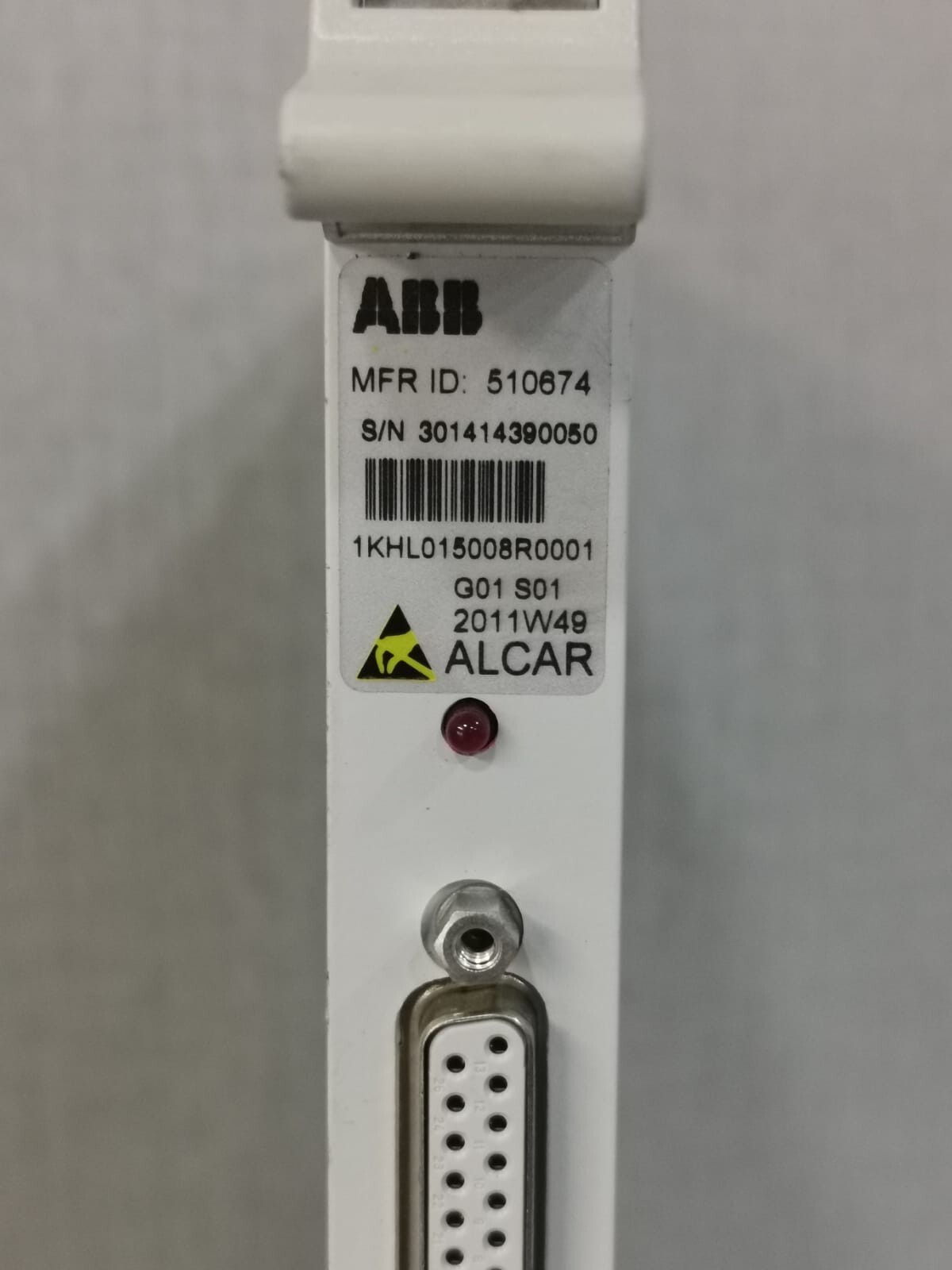 ABB 1KHL015008R0001 ABB ALCAR 1KHL015008R0001/ G01 S01 2011W49 3