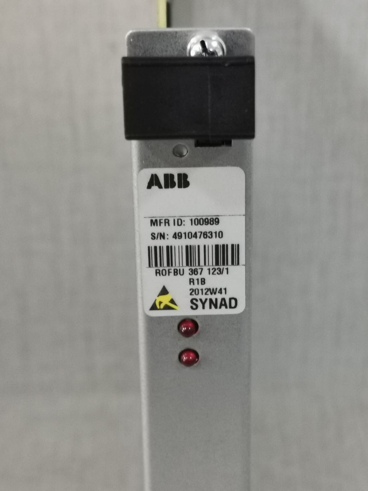 ABB 367 123/1 ABB ROFBU 367 123/1 R1B-2012W41 SYNAD 09864954 3