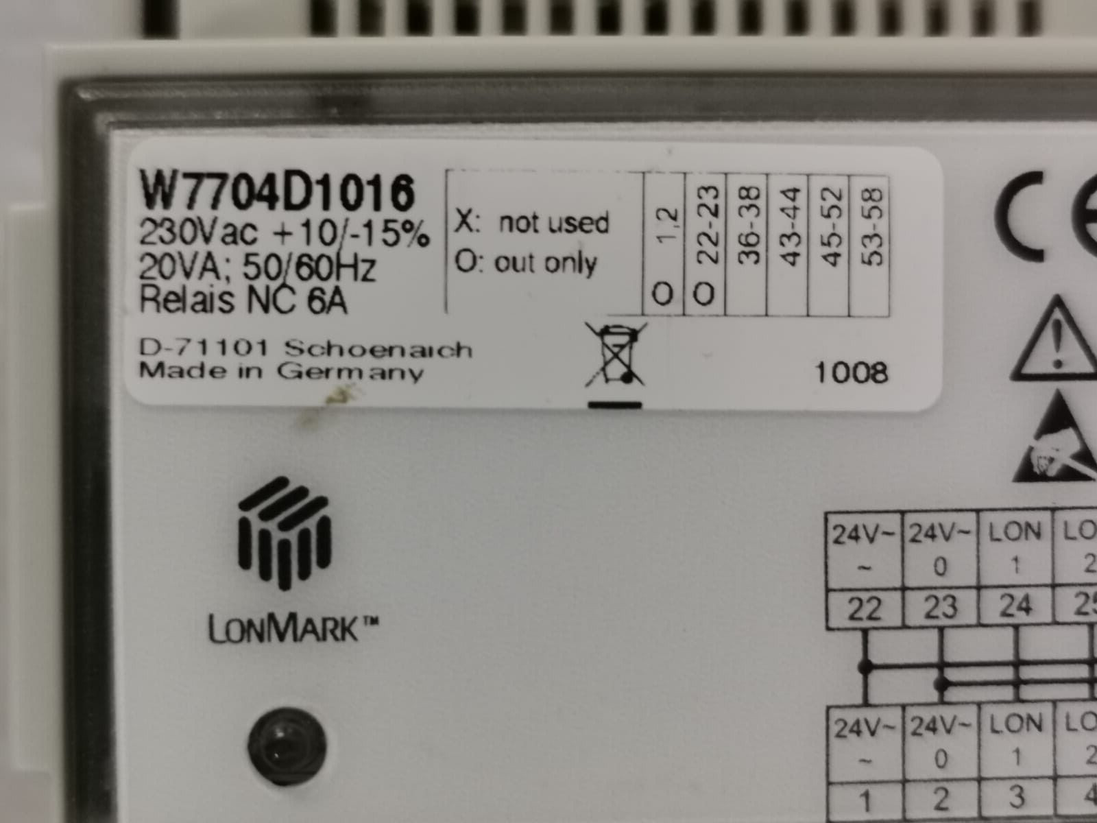 Honeywell W7704D1016 HONEYWELL W7704D1016 SMART MODULE Lonmark 230VAC 20VA;50/60HZ 4