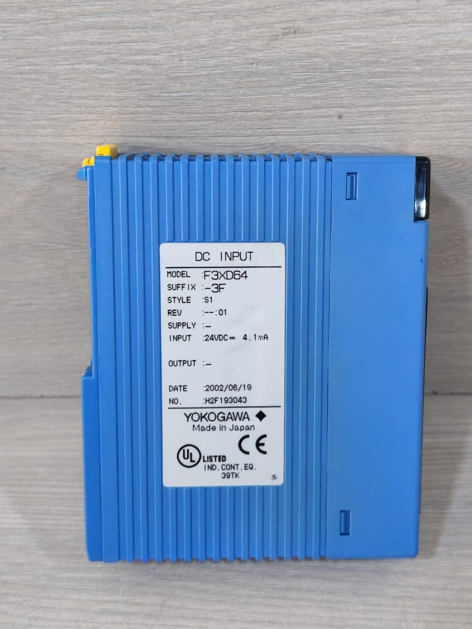Yokogawa F3XD64-3F YOKOGAWA F3XD64-3F STYLE S1 REV.01 & F3XD64-3F REV.04 DC INPUT MODULE 9
