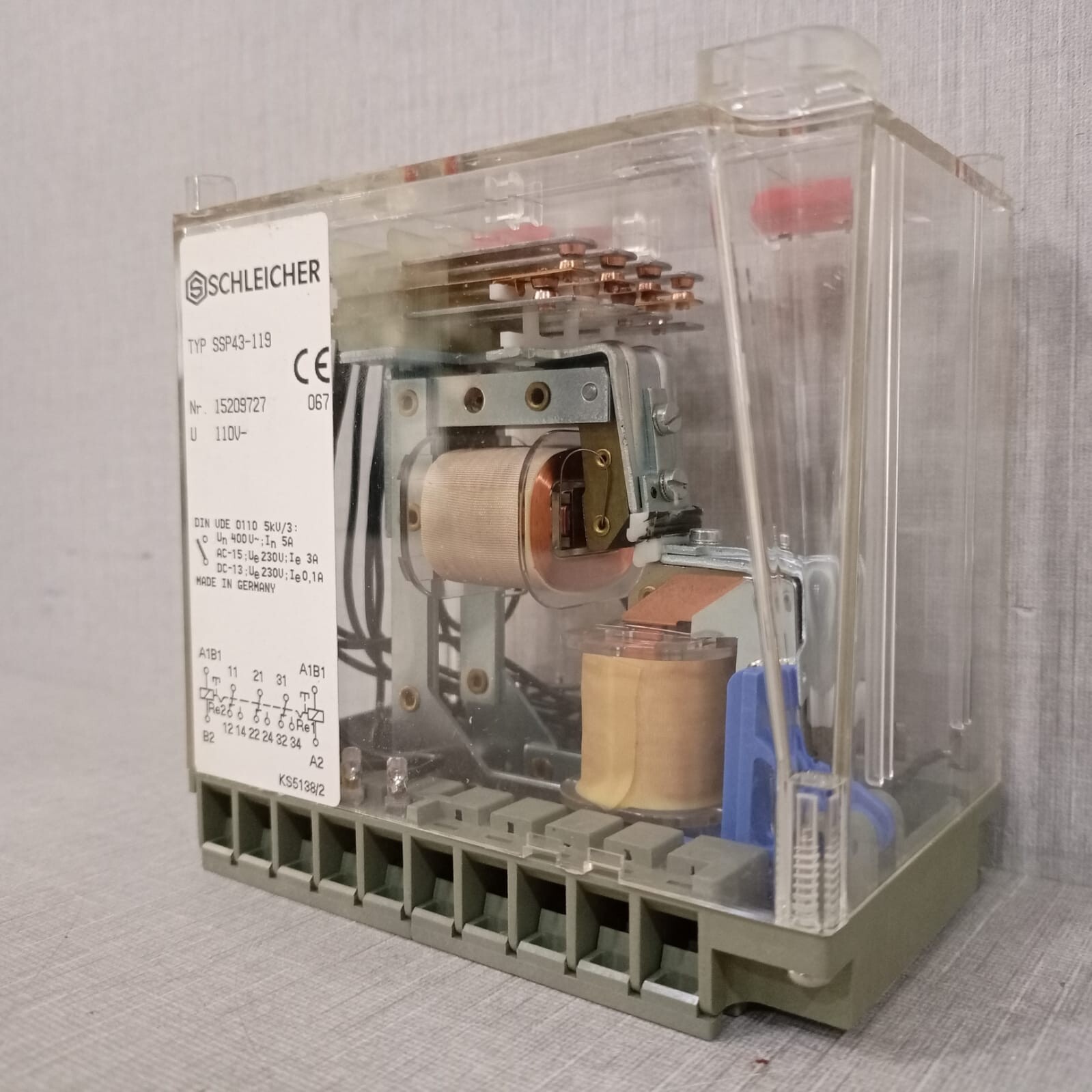 Schleicher SSP43-119 SCHLEICHER Relay SSP43-119 110V Nr. 15209727 3