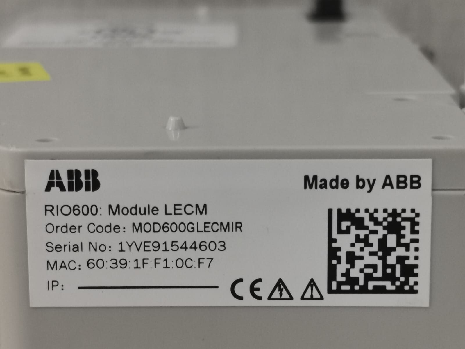 ABB RIO600 ABB RIO600 / LECM Power Supply Module MOD600GLECMIR 2