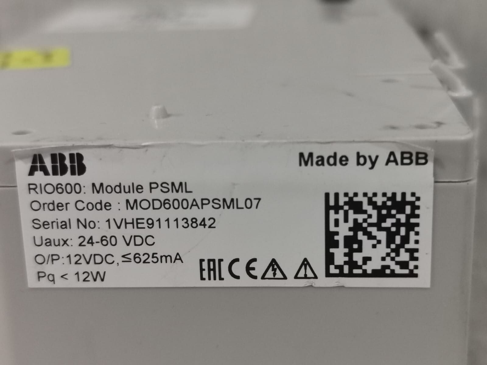 ABB MOD600APSML07 ABB PSML MOD600APSML07 | 24-60VDC | O/P:12 VDC | 625mA | 12W | 2REA019528A0001/D 2