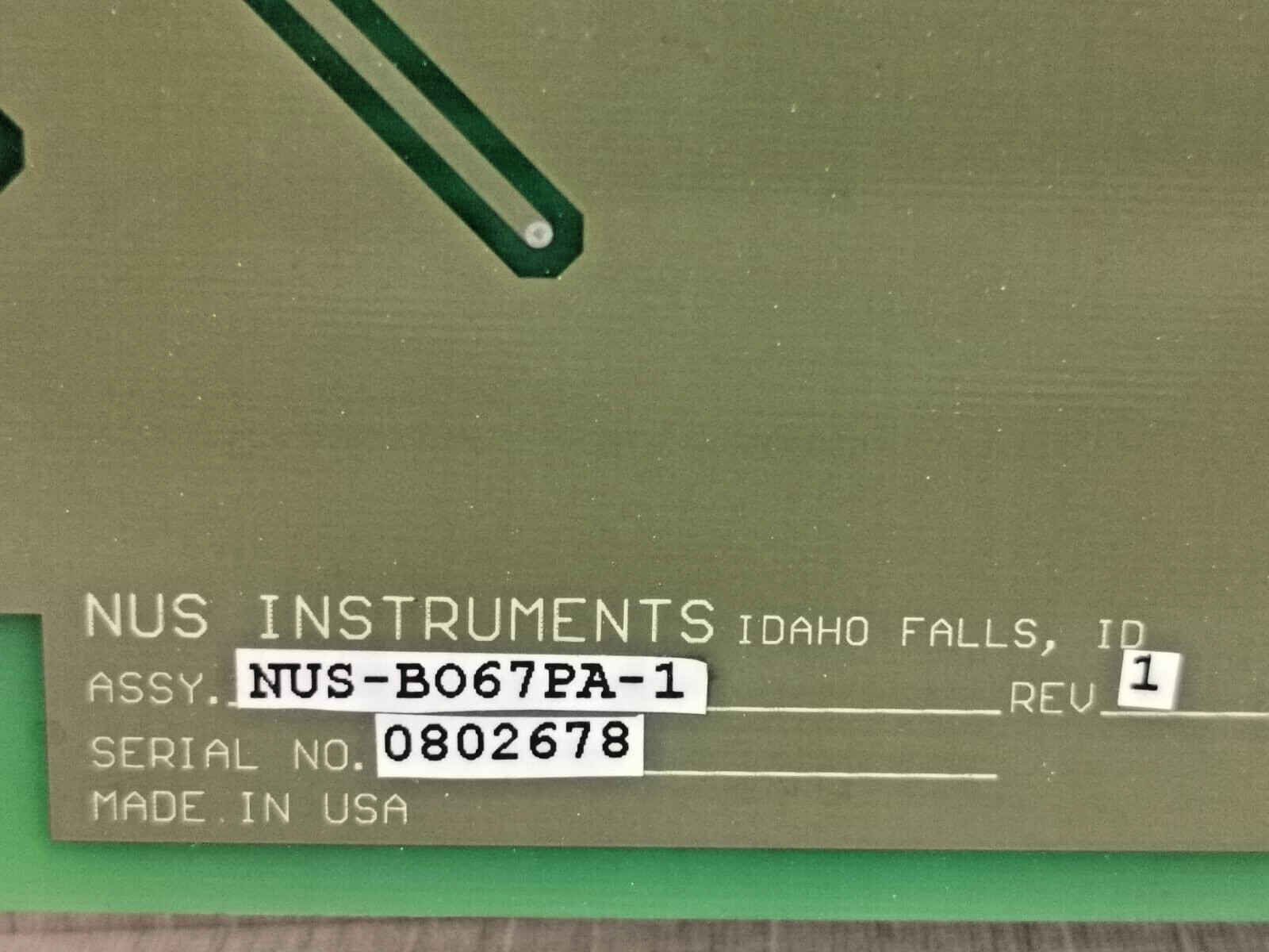 NUS INSTRUMENTS LOG2000-724-1/NUS-A050PA-1 NUS INSTRUMENTS LOG2000-724-1/NUS-A050PA-1 REV.0 3