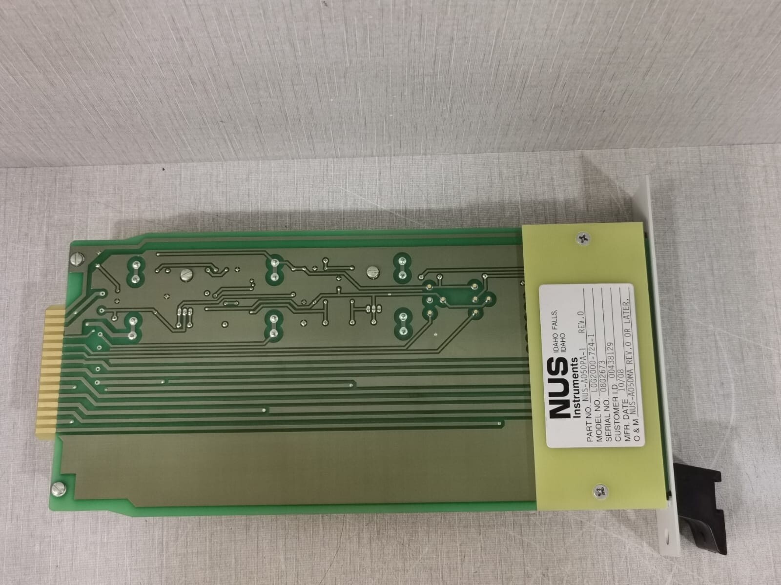 NUS INSTRUMENTS LOG2000-724-1/NUS-A050PA-1 NUS INSTRUMENTS LOG2000-724-1/NUS-A050PA-1 REV.0 4