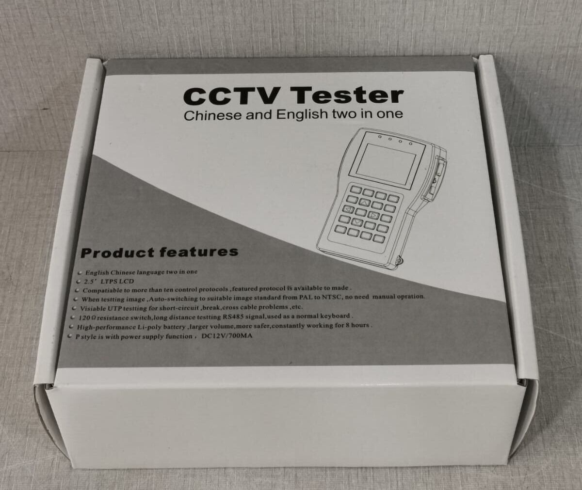 GE MULTI-FUNCTIONAL Multi-Functional CCTV TESTER 2.5' LTPS LCD Display ( Need Change Battery) 9