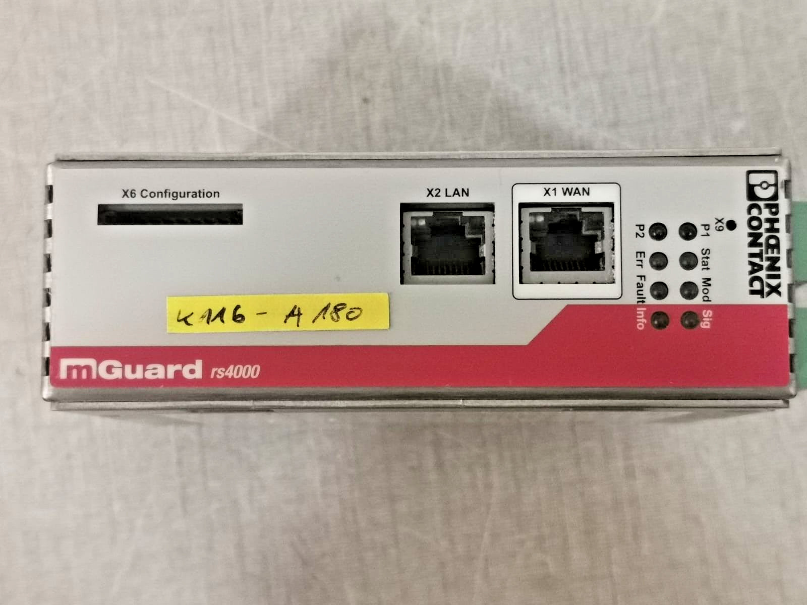 Phoenix Contact FW-02 Phoenix Contact FL MGUARD RS4000 TX/TX VPN 2200515 HW/FW: 02/5.0 CONTROLLER 4