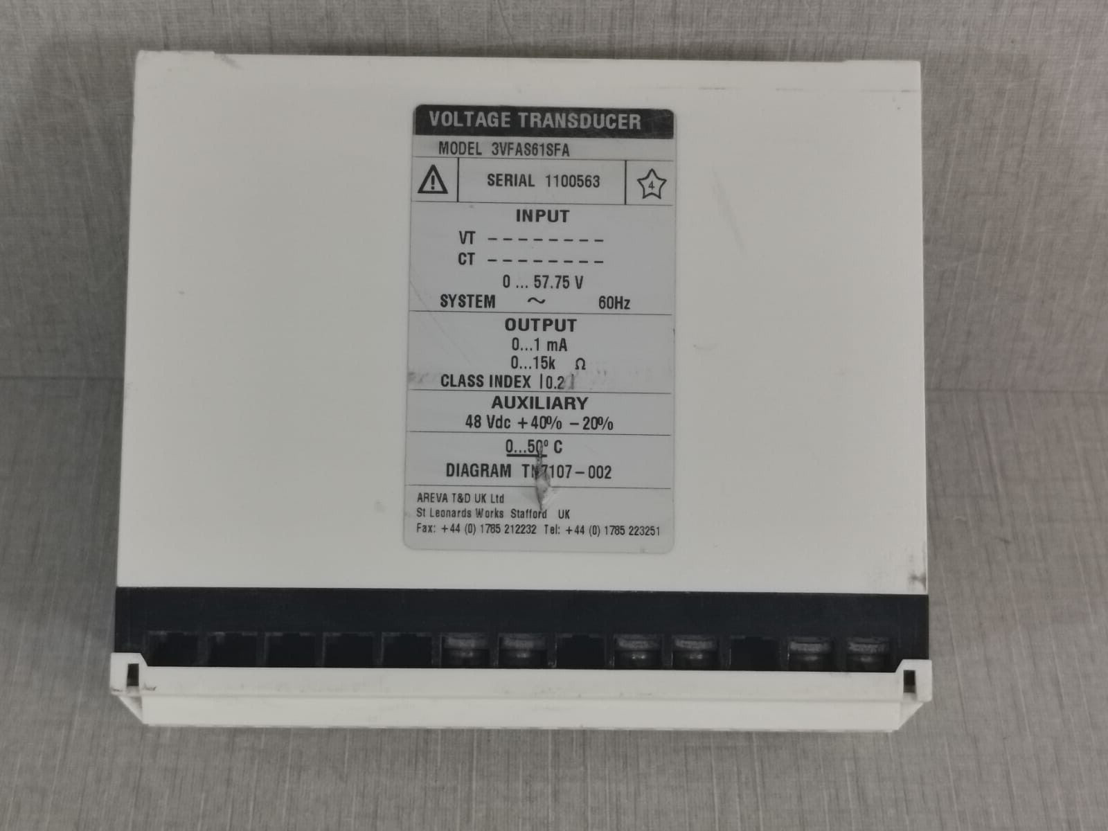 GE ISTAT-300 AREVA ISTAT 300-3VFAS61SFA VOLTAGE TRANDUCER 5