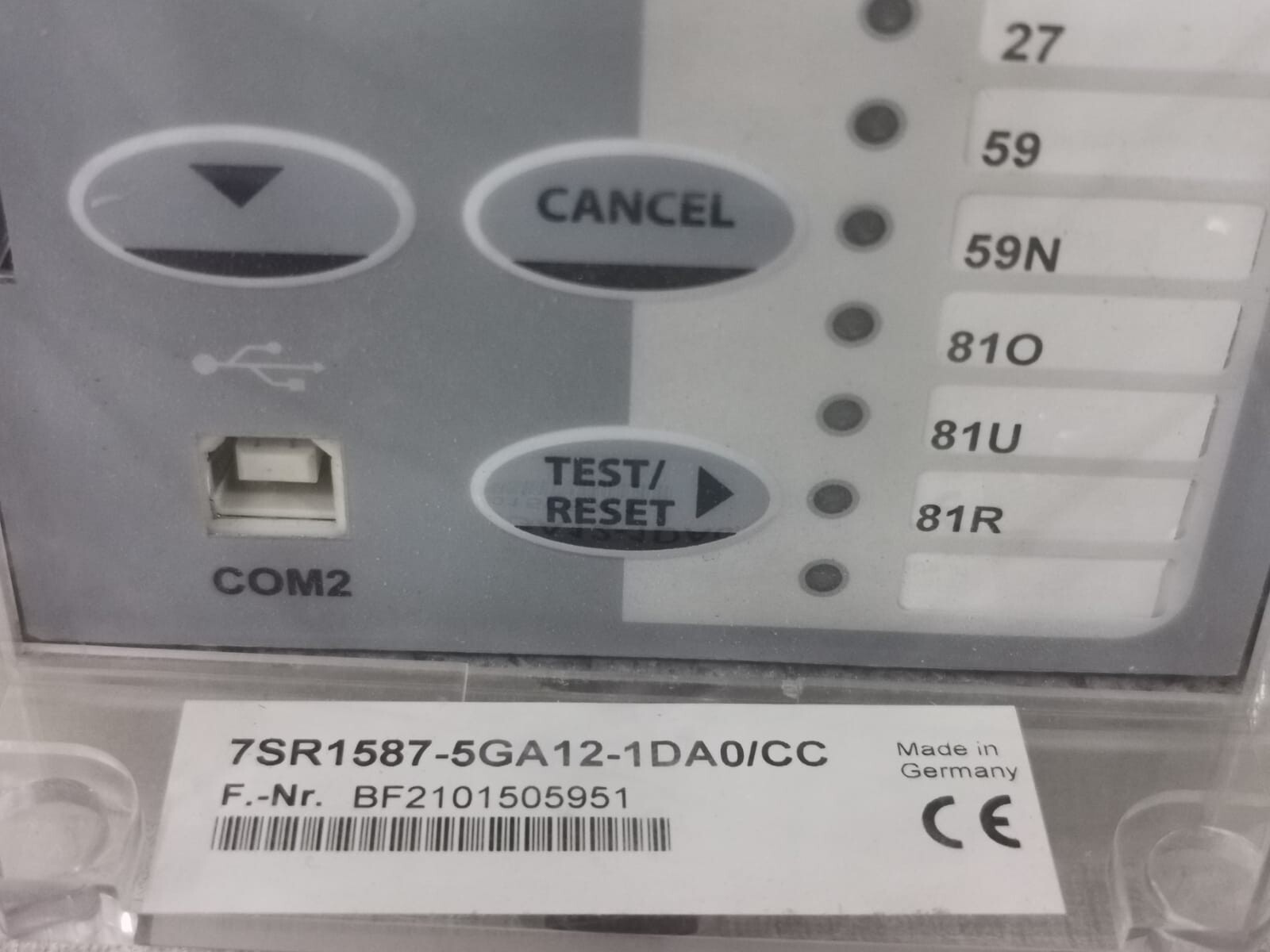 Siemens BF2101505951 SIEMENS 7SR1587-5GA12-1DA0/CC -F.NR. BF2101505951 3