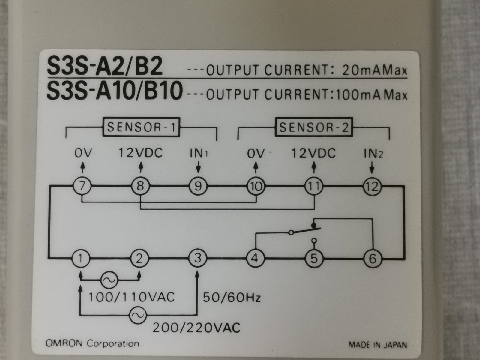 Omron A10/B10 OMRON S3S-A2 /B2 -S3S-A10/B10 CONTROLLER 7