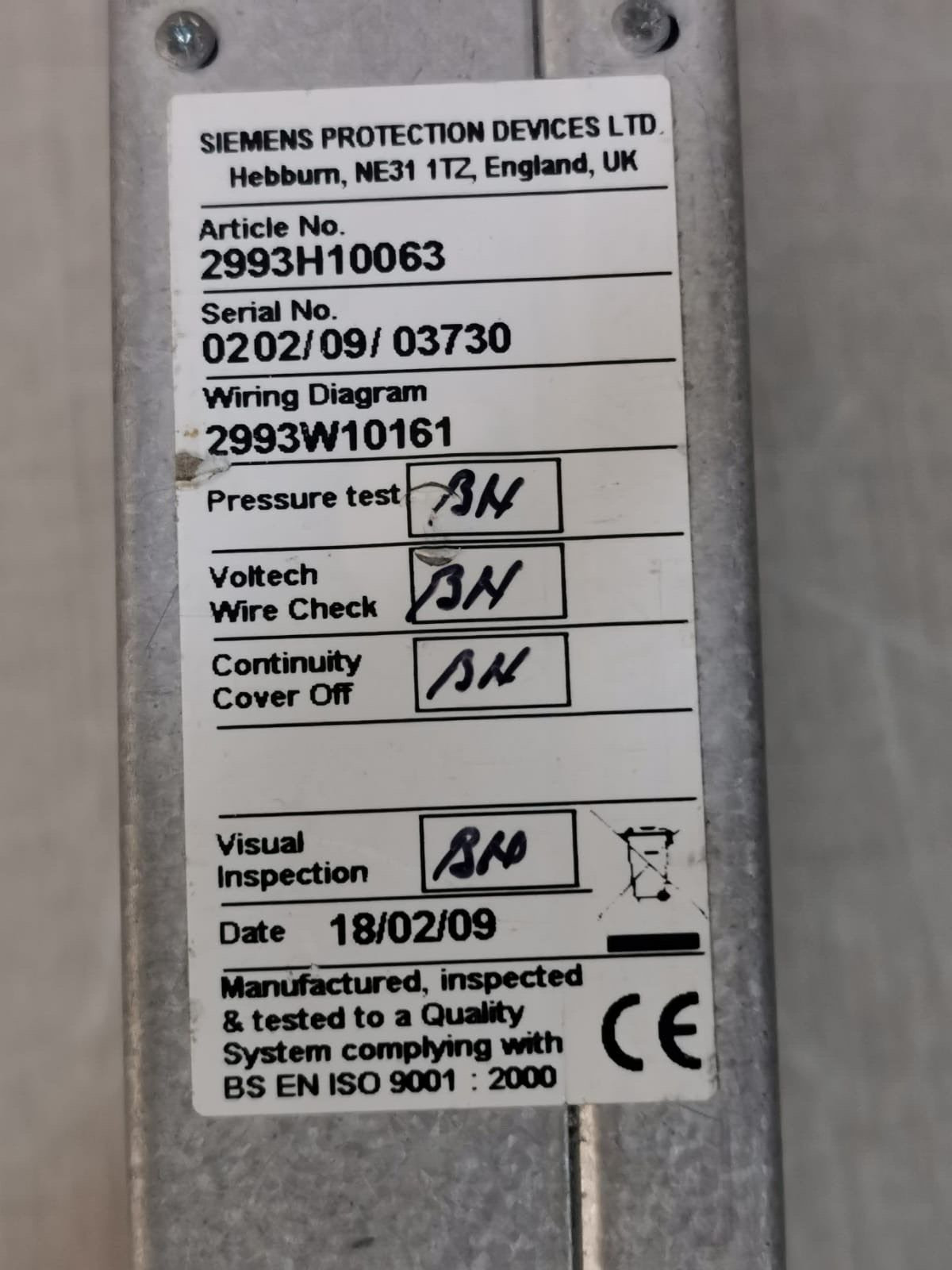Siemens 2993H10063 Siemens Reyrolle 2RMLG 02 Test Block 2993H10063 3