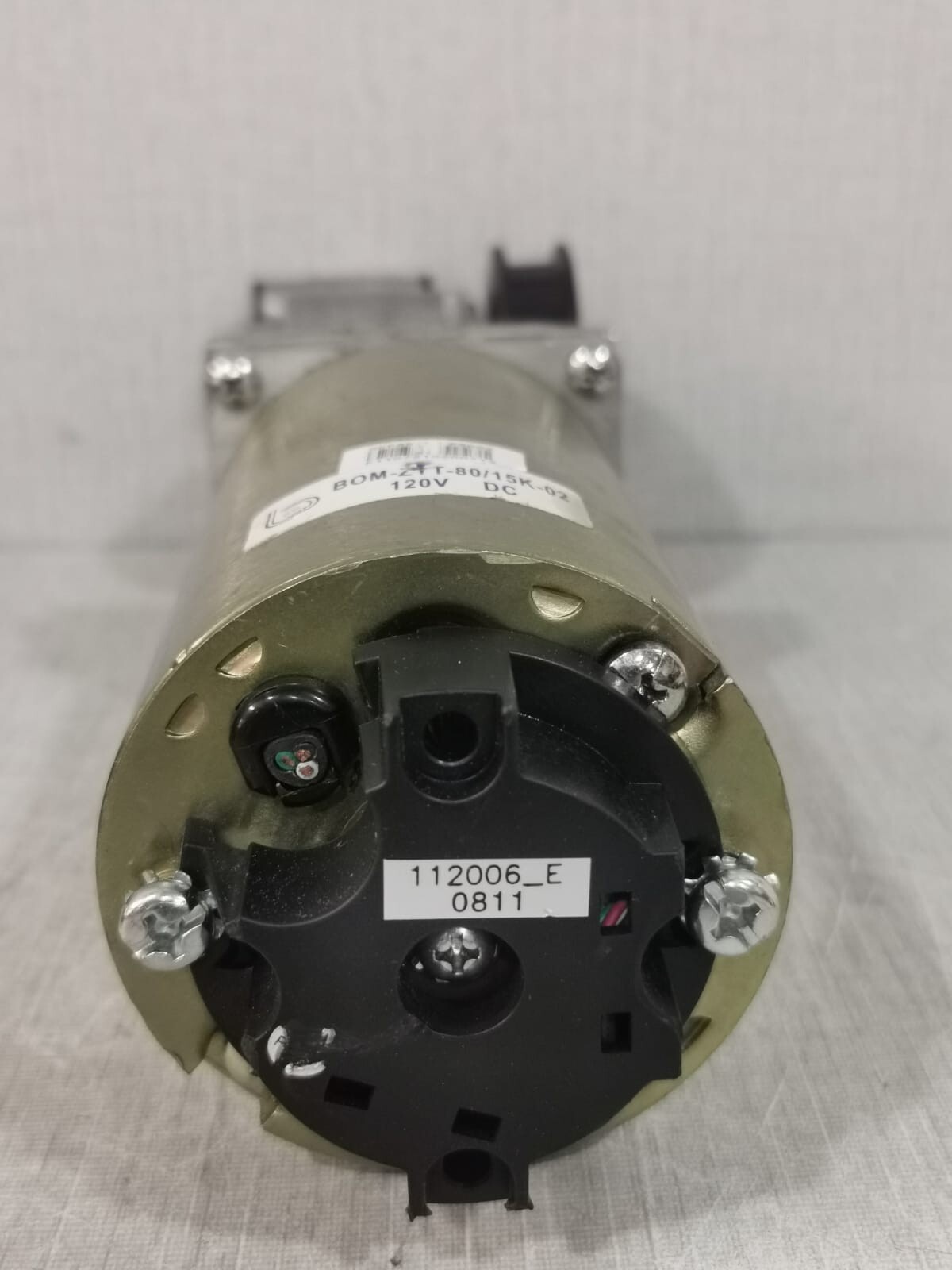 STANLEY BOM-ZYT-80/15K-02 STANLEY BOM-ZYT-80/15K-02 120 DC Duraglide Automatic Door Gearmotor-WIRE CUT 8