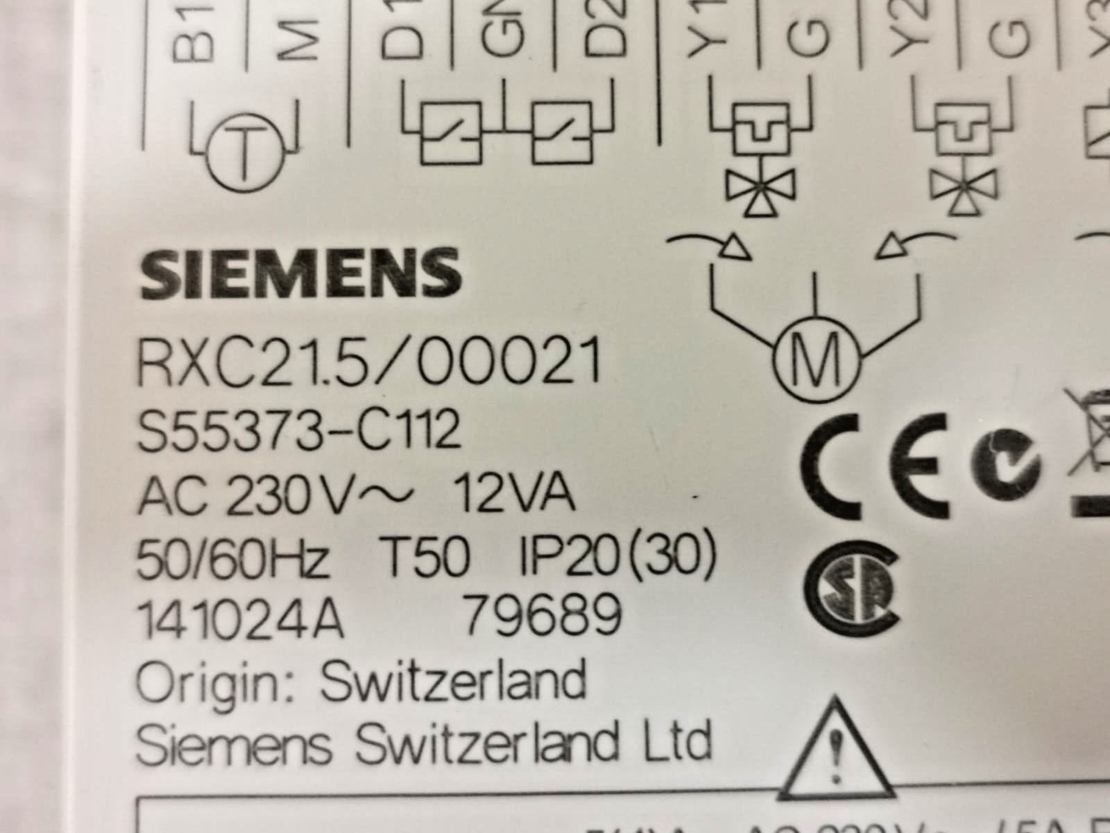 Siemens RXC21.5/00021-AC SIEMENS RXC21.5/00021-AC 230V-12VA PANEL CONTROLLER 2