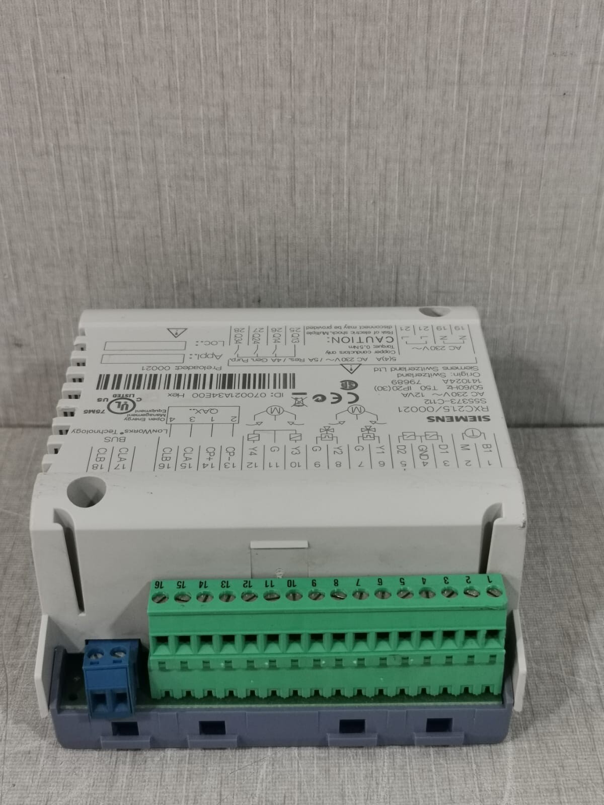 Siemens RXC21.5/00021-AC SIEMENS RXC21.5/00021-AC 230V-12VA PANEL CONTROLLER 4