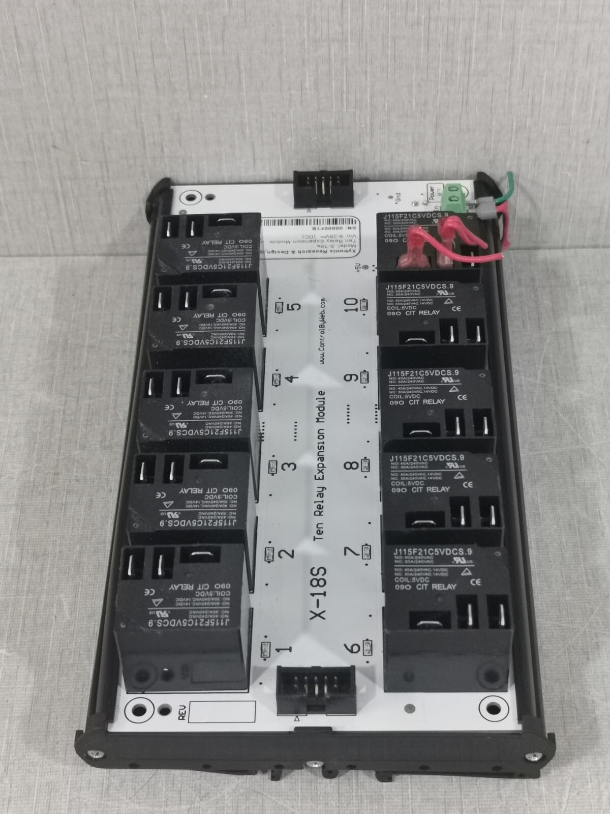 CONTROL BY WEB X-18S CONTROL BY WEB X-18s TEN RELAY EXPANSION MODULE 7