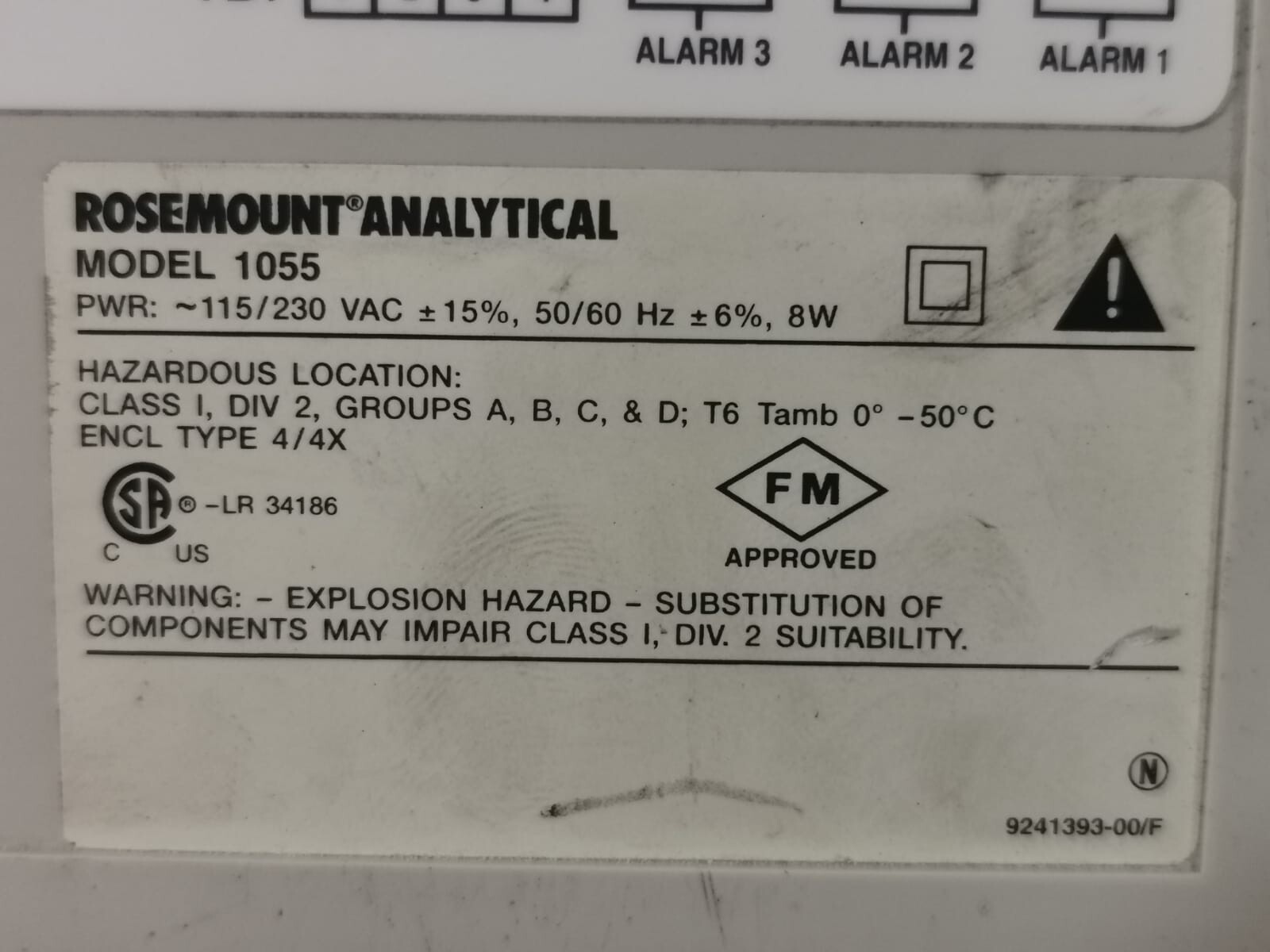 Rosemount II-1055 ROSEMOUNT ANALYTICAL SOLU CAMP II 1055-01-21-31 V.3.23 7
