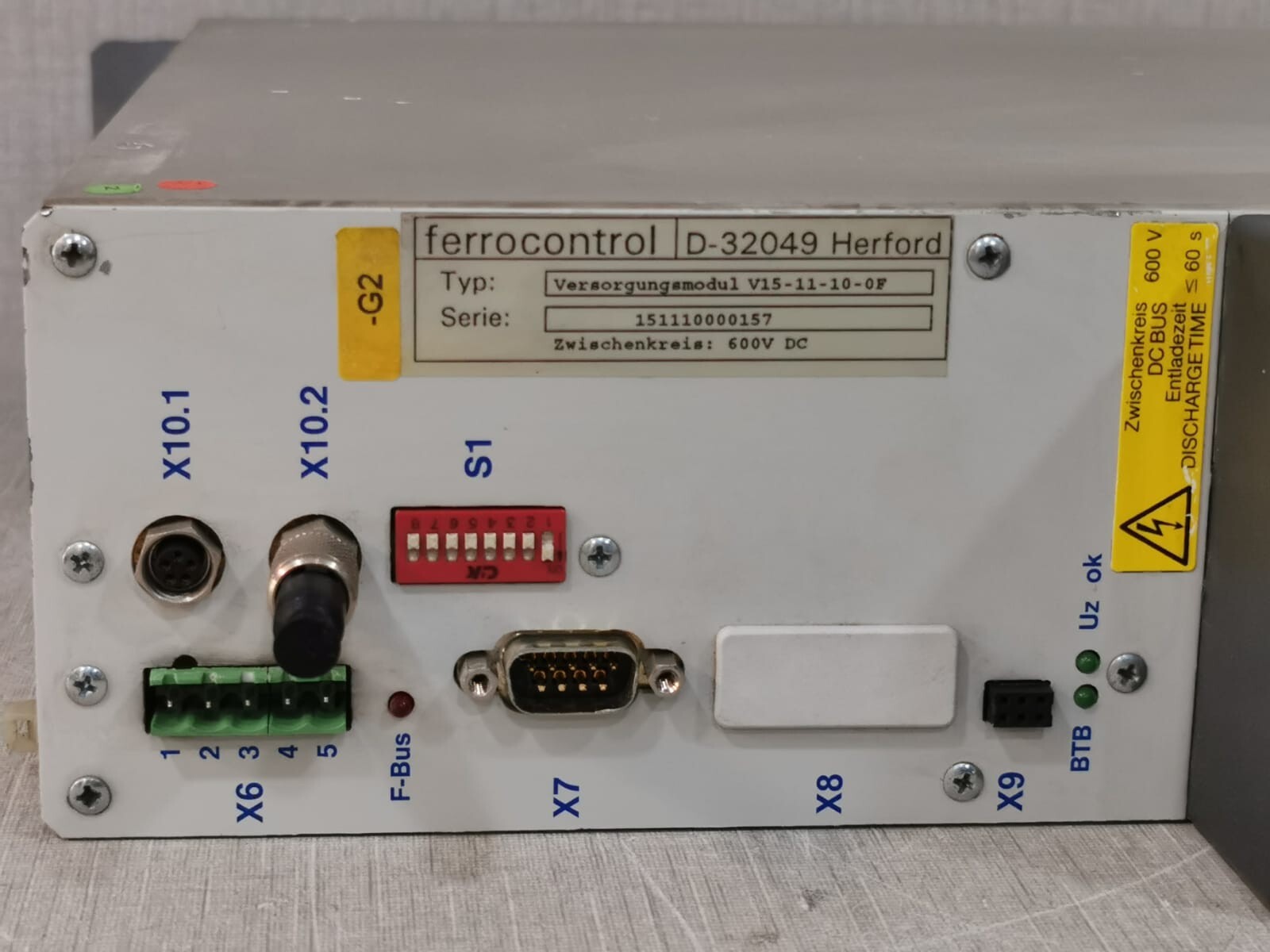 Ferrocontrol V15-11-10-GF Ferrocontrol D-32049 Herford Controller Versorgungsmodul V15-11-10-GF 2