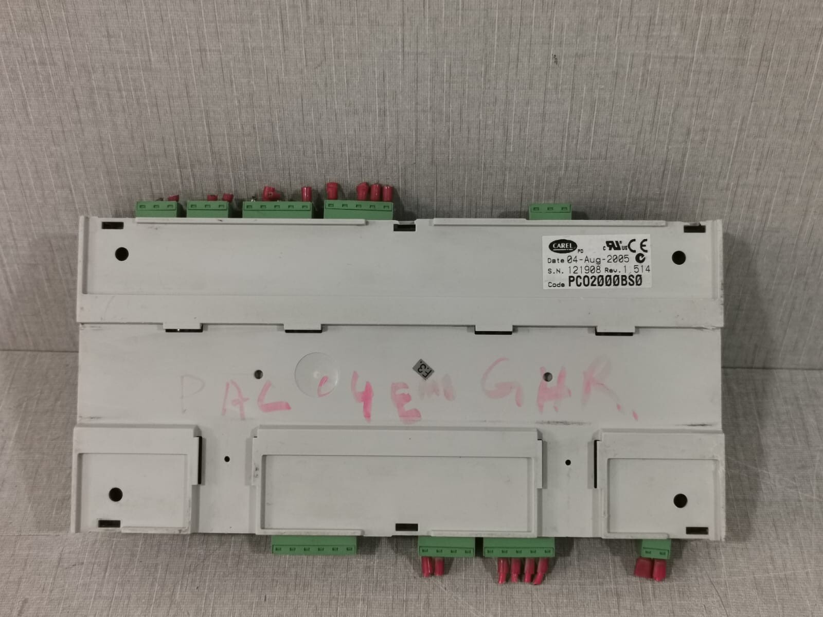 Carel PC02000BS0 CAREL PC02000BS0 CONTROLLER REV.1.514 8