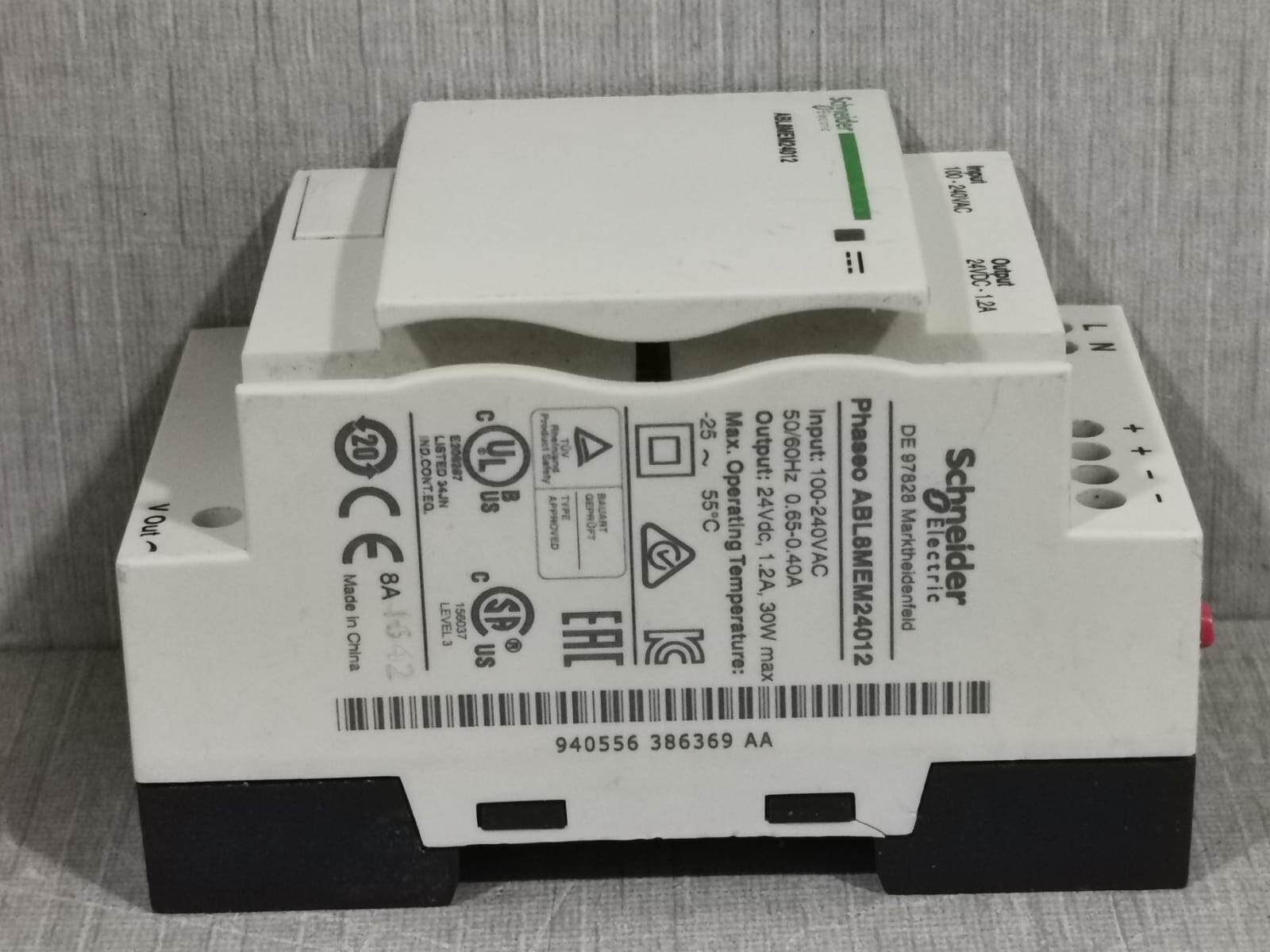 Schneider Electric ABL8MEM24012 SCHNEIDER ABL8MEM24012 Regulated Switch Power Supply 100-240VAC 4