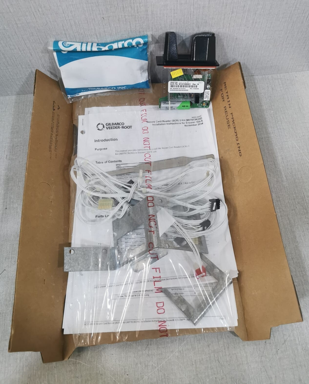 Gilbarco M10728B001 Rev. N Magtek 21063025 Secure Card Reader Kit