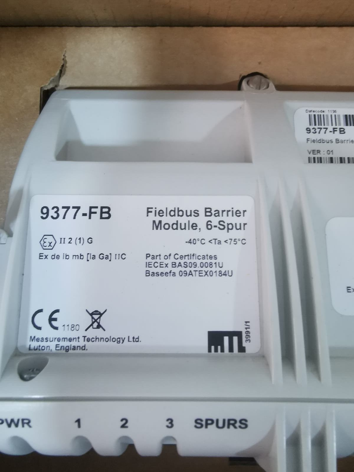 Eaton 9377-FB Eaton 9377-FB / 9377FB VER.01 Fieldbus Barrier Module 6-Spur 2