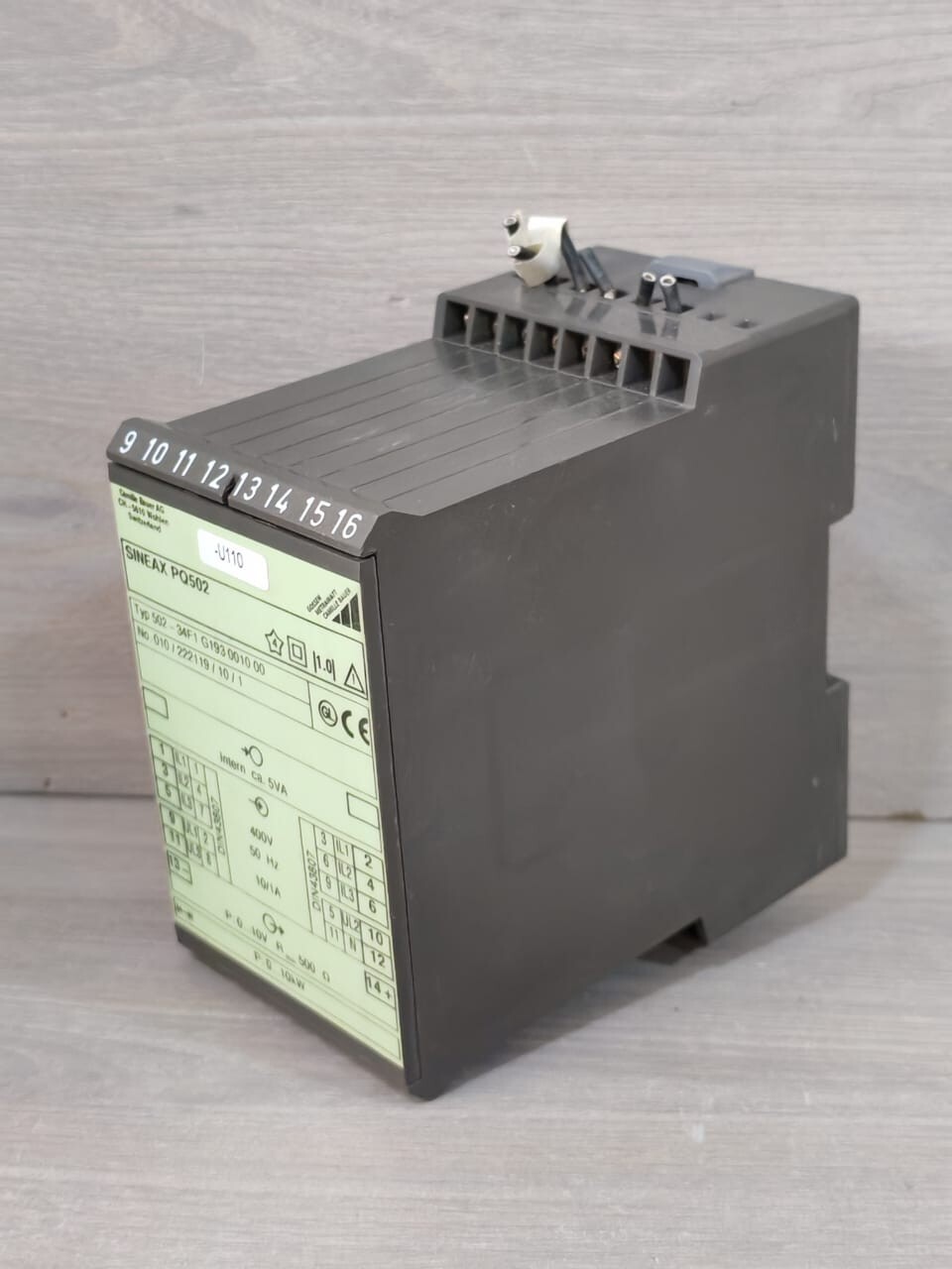Camille Bauer 502-34F1 G193 0010 00 Camille Bauer SINEAX PQ502 / 502-34F1 G193 0010 00 TRANSDUCER CONVERTER 5