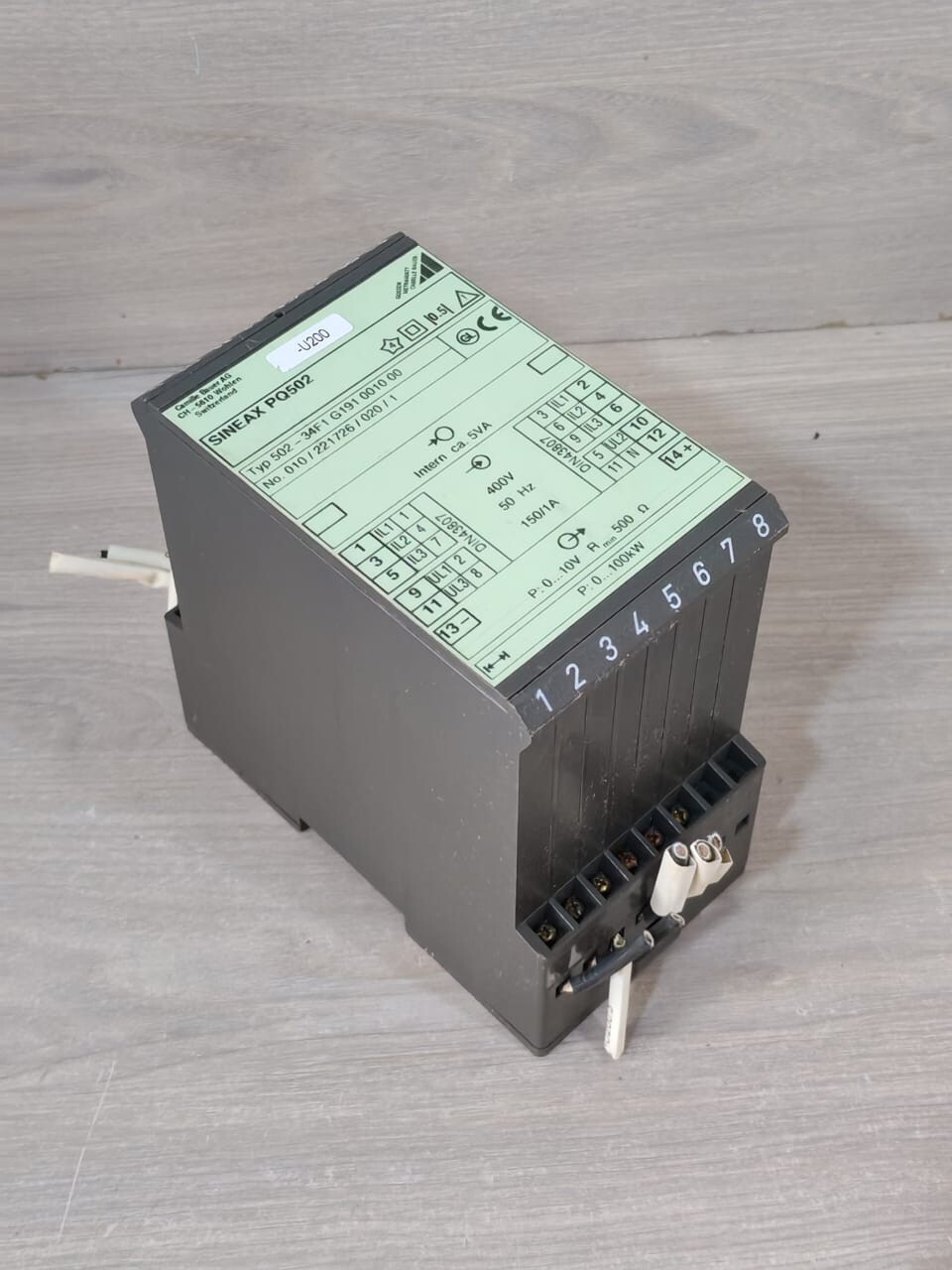 Camille Bauer 502-34F1 G191 0010 00 CAMILLE BAUER SINEAX PQ502/502-34F1 G191 0010 00 TRANSDUCER CONVERTER 4