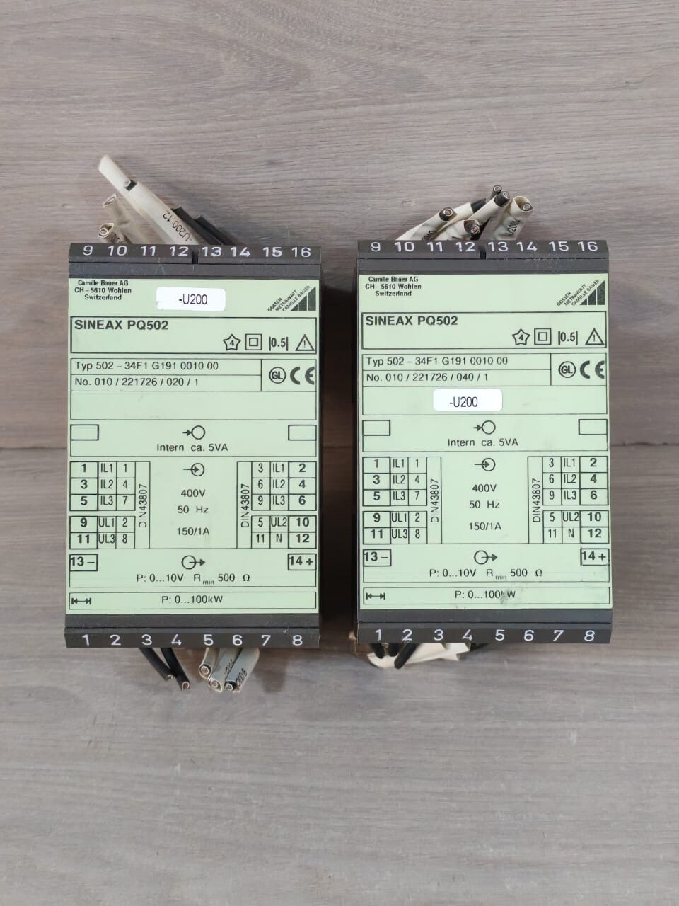 CAMILLE BAUER SINEAX PQ502/502-34F1 G191 0010 00 TRANSDUCER CONVERTER