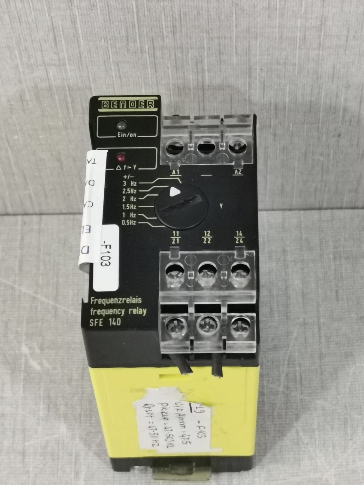 Bender B925504 BENDER SFE140 -B925504 FREQUENCY RELAY AC 250V 6