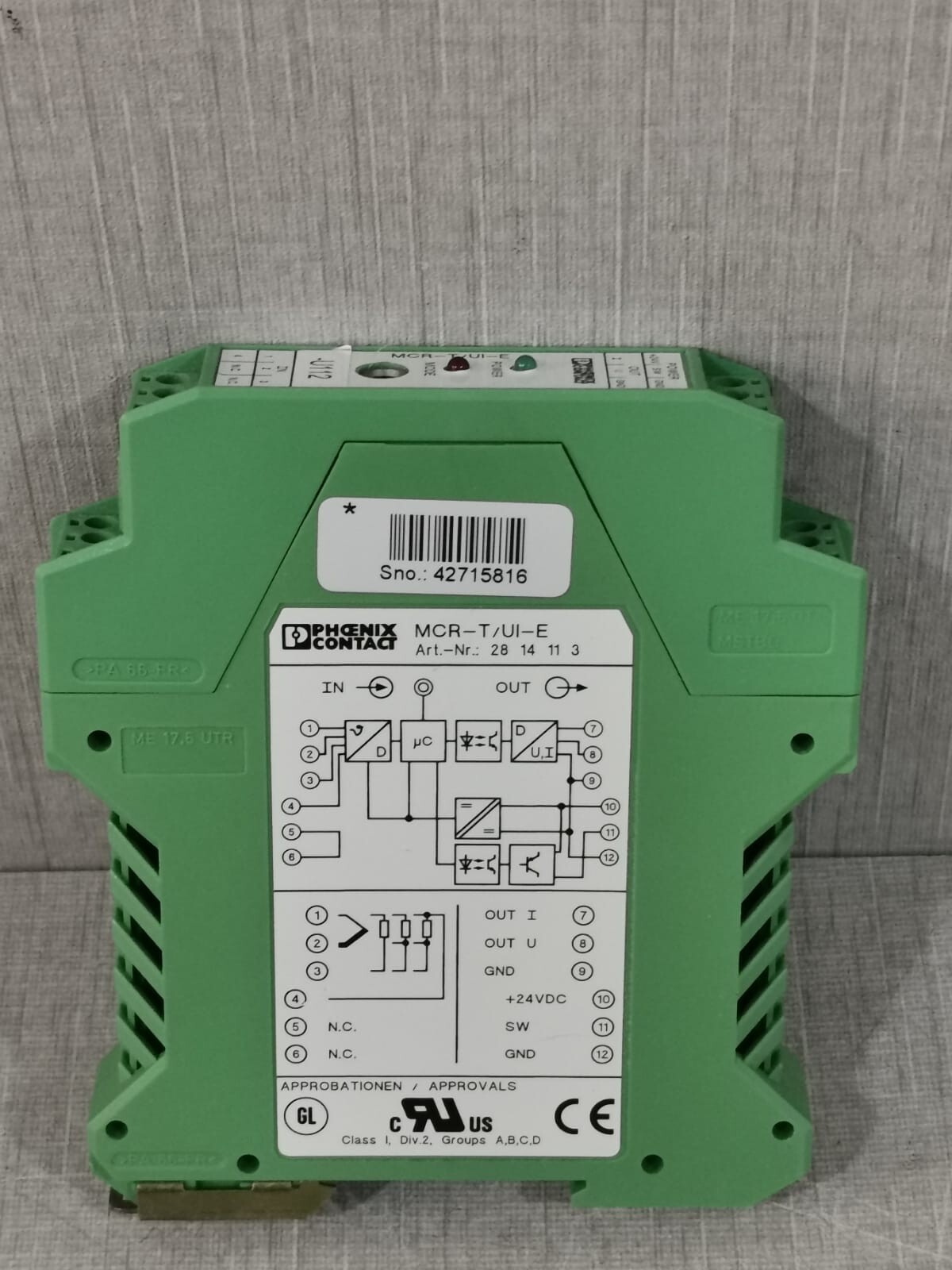 Phoenix Contact 2814113 Phoenix Contact MCR-T-UI-E -2814113 Temperature Measuring Transducer 5
