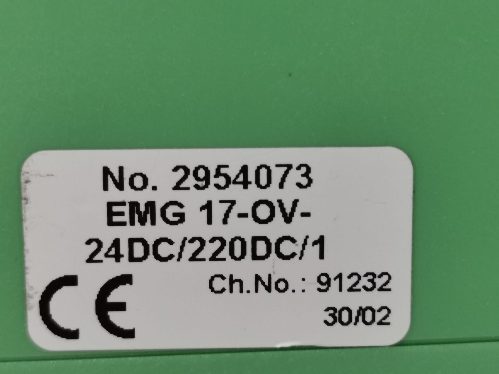 Phoenix Contact 2954073 PHOENIX CONTACT EMG-17-OV-24DC/220DC/1 OPTOCOUPLER 2954073 3