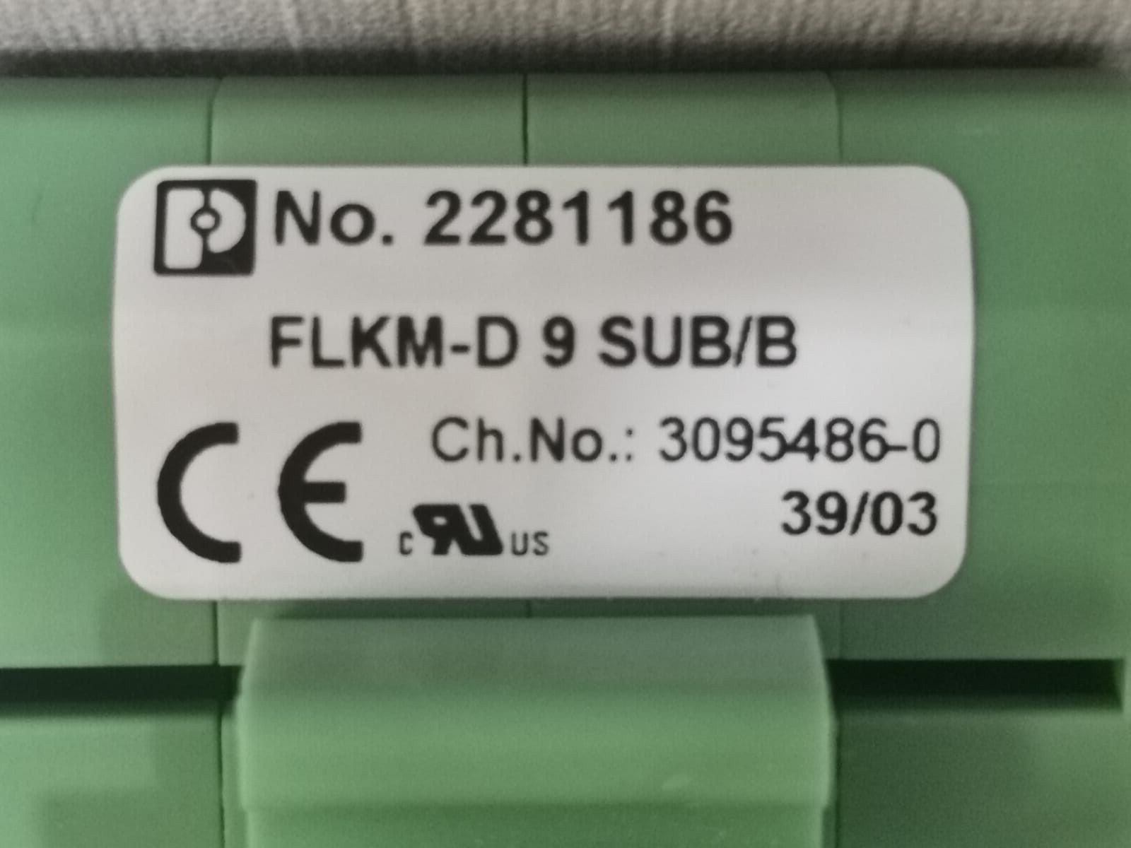 Phoenix Contact FLKM-D9 SUB/B PHOENIX CONTACT FLKM-D9 SUB/B -2281186 6