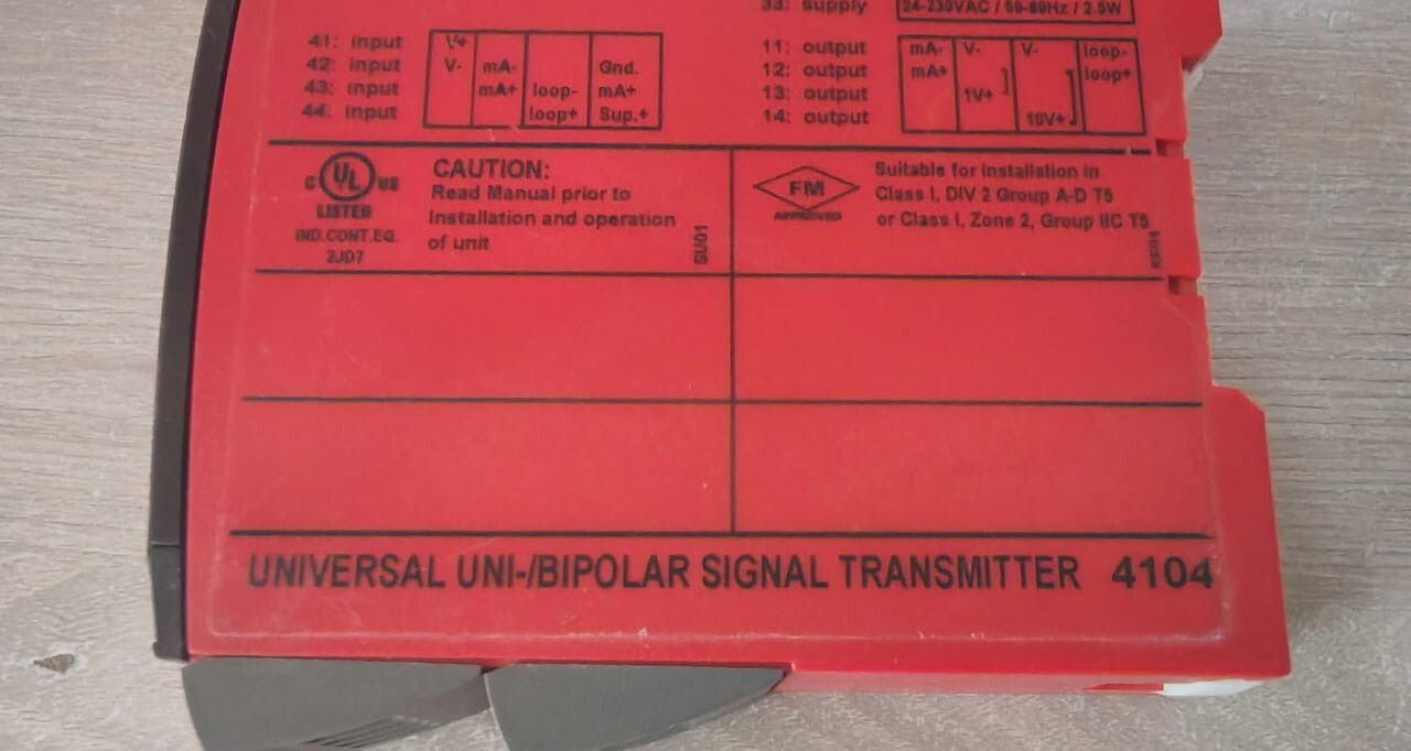PR Electronics 4104 PR Electronics 4104 Universal Uni-/Bipolar Signal Transmitter 4
