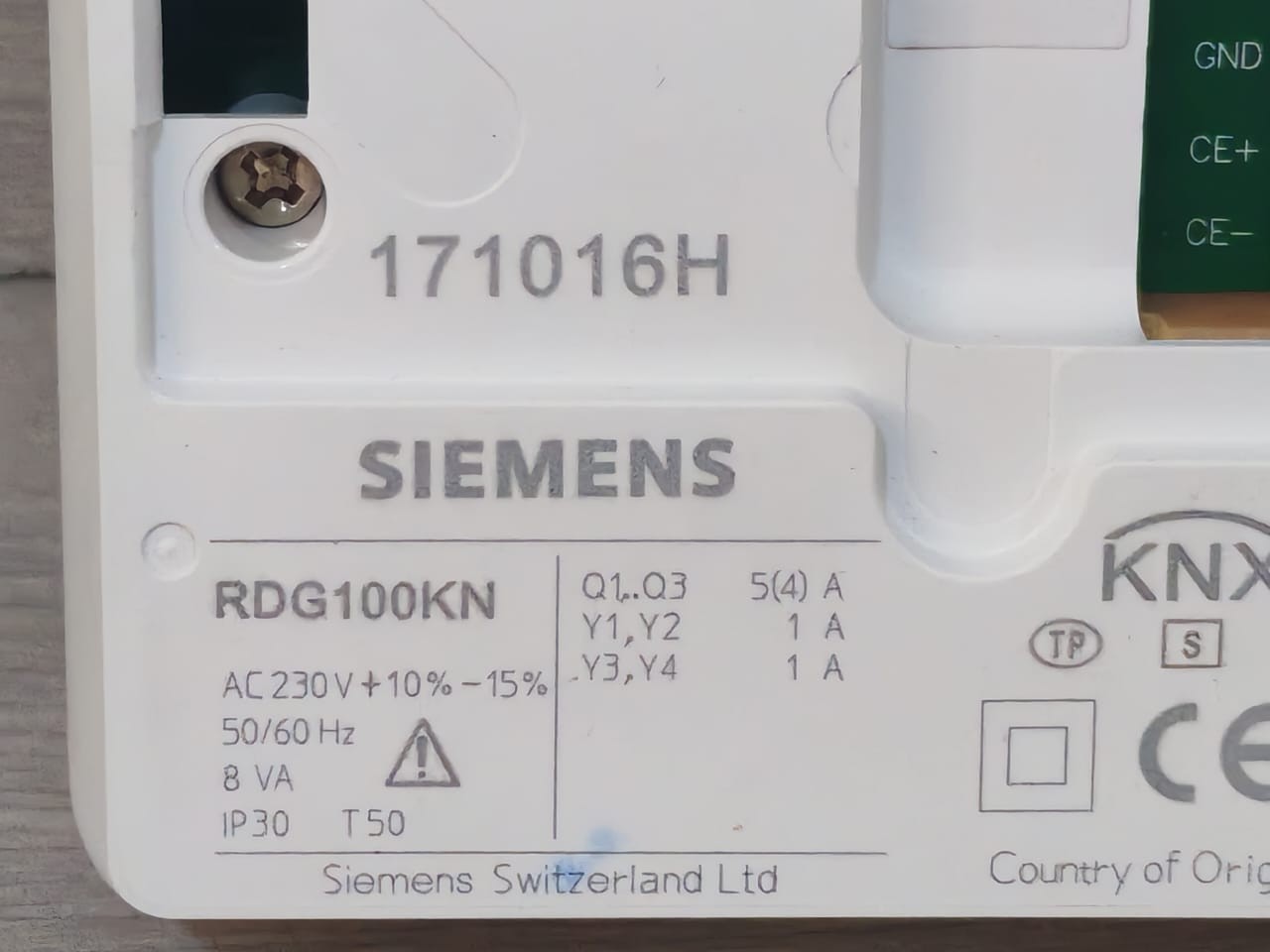 Siemens RDG100KN Siemens RDG100KN Room Thermostat 171016H 5