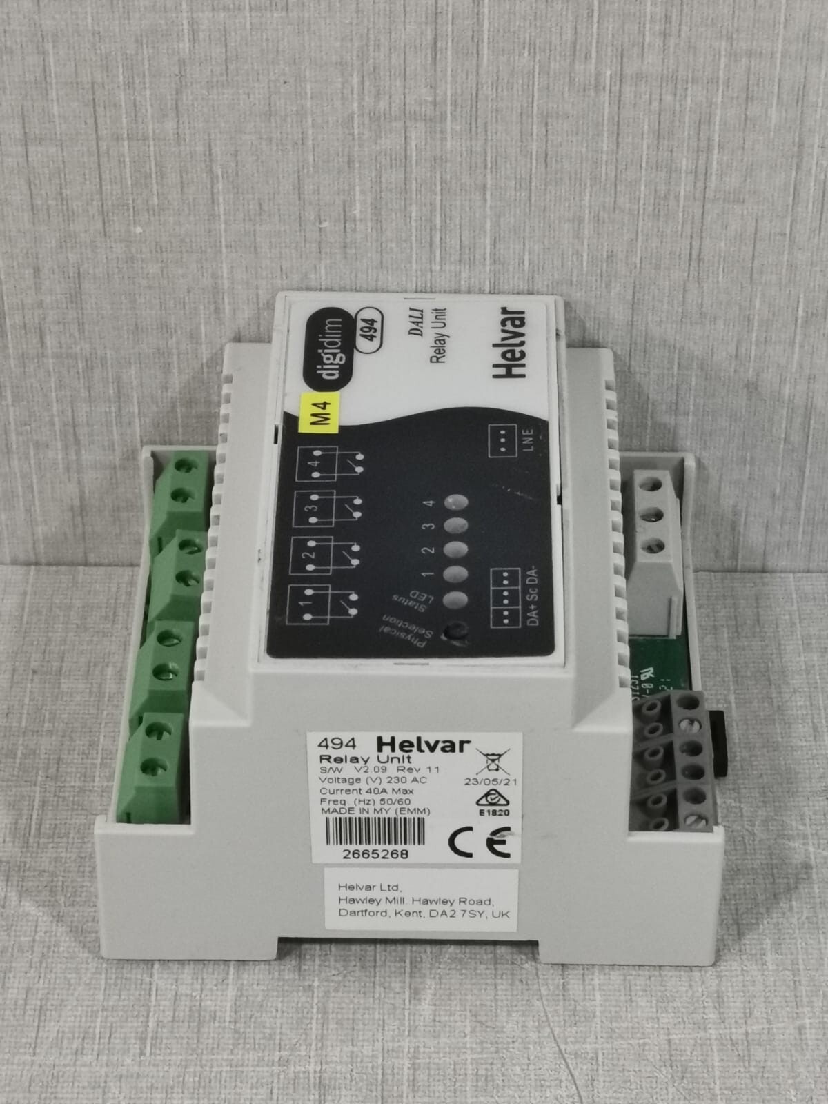 HELVAR DIGIDIM 494 HELVAR DIGIDIM 494 DALI RELAY UNIT 6
