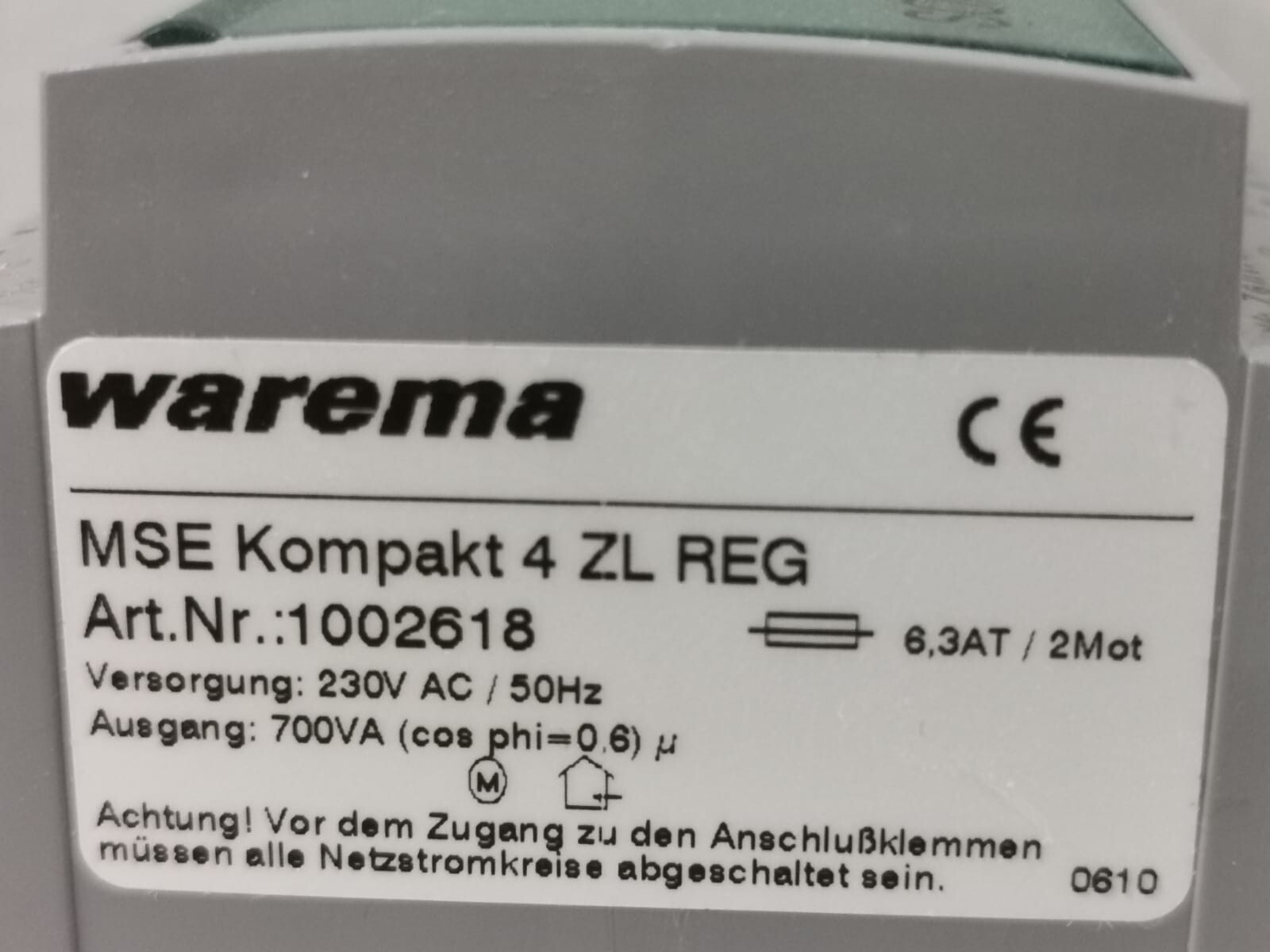 WAREMA 1002618 WAREMA MSE COMPACT 4 ZL REG - 1002618 / MSE COMPACT 3 ZL REG - 1002642 4