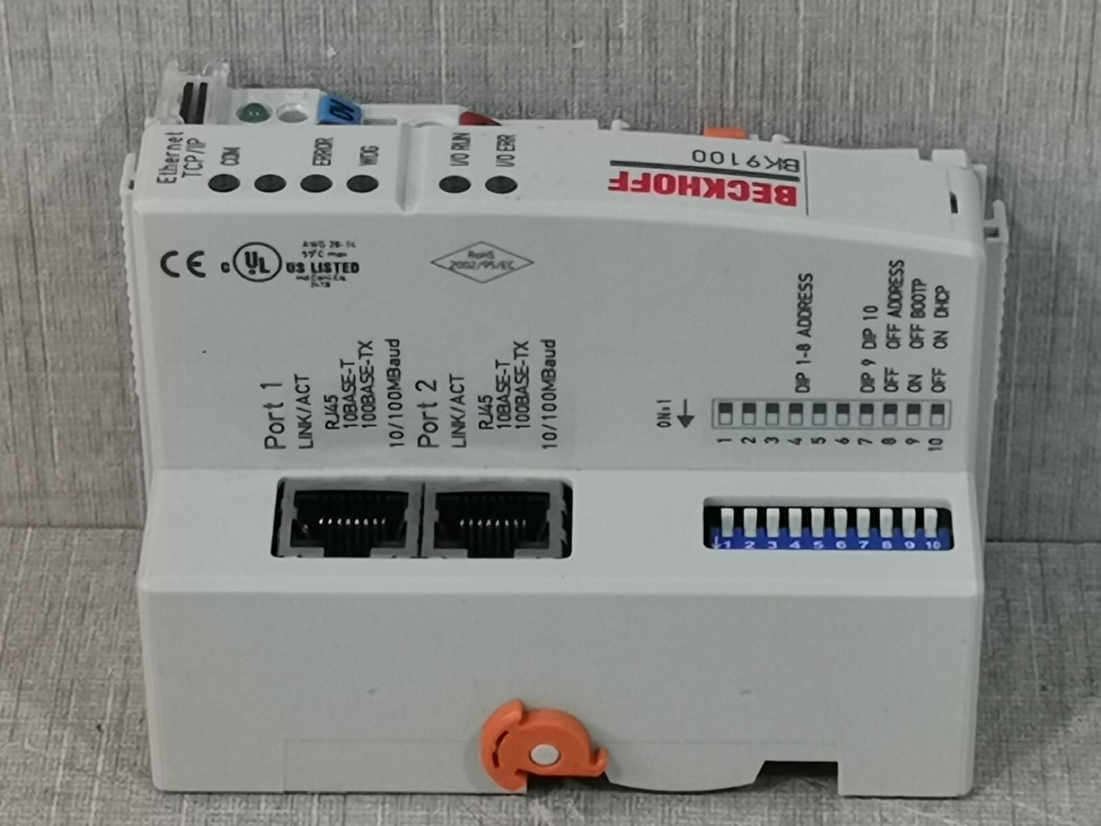 BECKOFF BK9100 BECKOFF CONTROL UNIT BK9100 ETHERNET COUPLER TCP/IP 24VDC 4