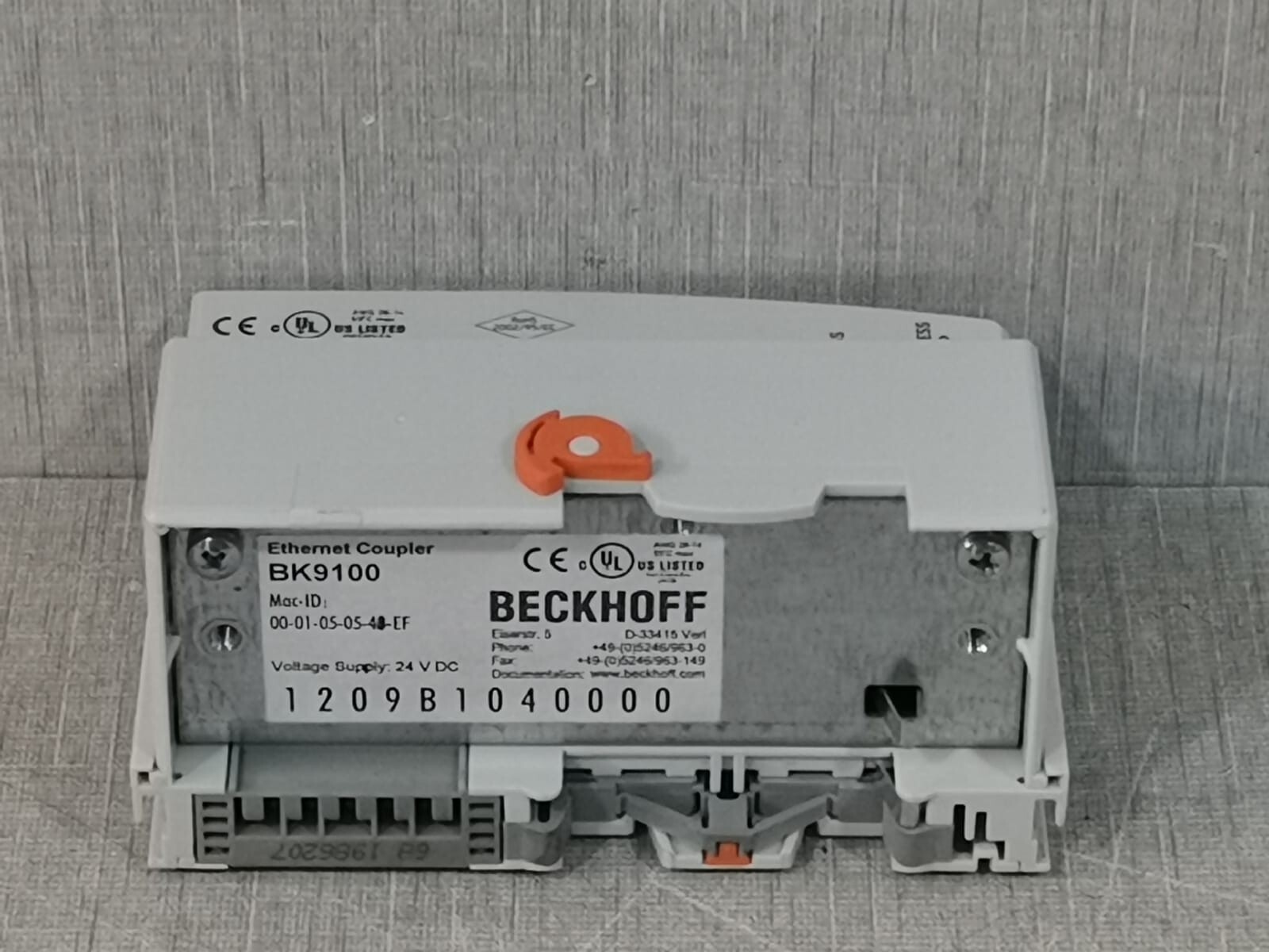 BECKOFF BK9100 BECKOFF CONTROL UNIT BK9100 ETHERNET COUPLER TCP/IP 24VDC 9
