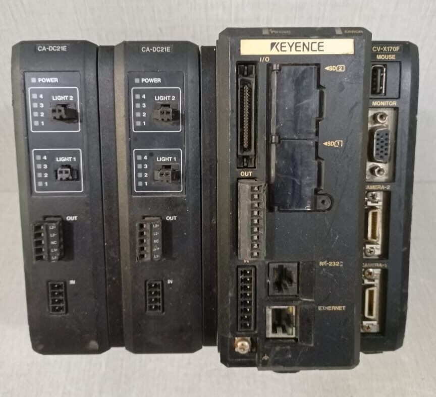 Keyence Controller CV-X170F WITH LIGHTING CONTROLLER CA-DC21E