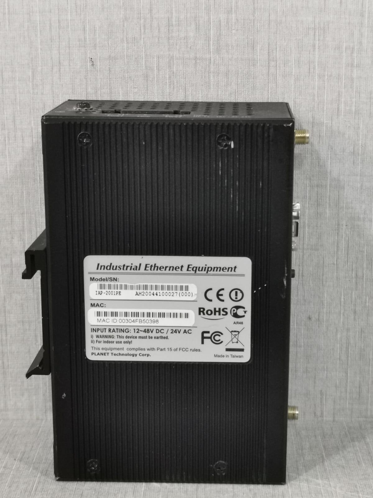 PLANET TECHNOLOGY IAP-2001PE PLANET 802.11n /IAP-2001PE INDUSTRIAL ACCESS POINT 3