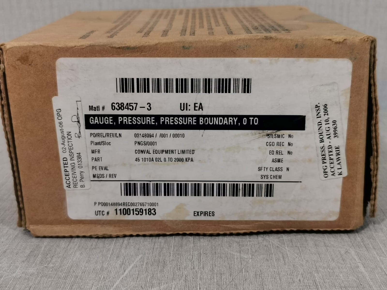 Ashcroft® 45-1010A-02L Ashcroft 45-1010A-02L / 0-2000 kPa Pressure Gauge 7