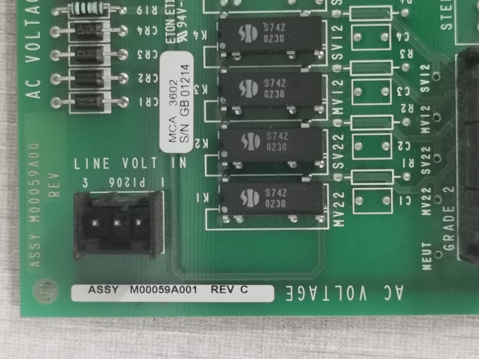 Gilbarco M00059A001 Gilbarco ASSY M00059A001 REV.C/ M00058B PCB BOARD 2