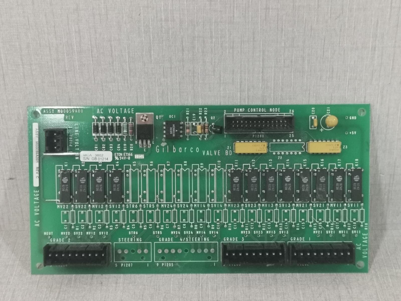 Gilbarco ASSY M00059A001 REV.C/ M00058B PCB BOARD