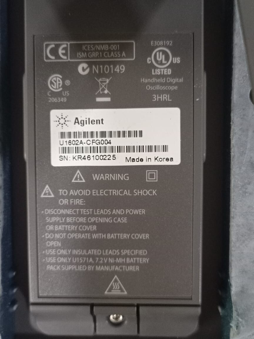 Agilent U1602A Agilent U1602A 20MHz Handheld Dual Channel Digital Oscilloscope 200 MSas U1600A 2