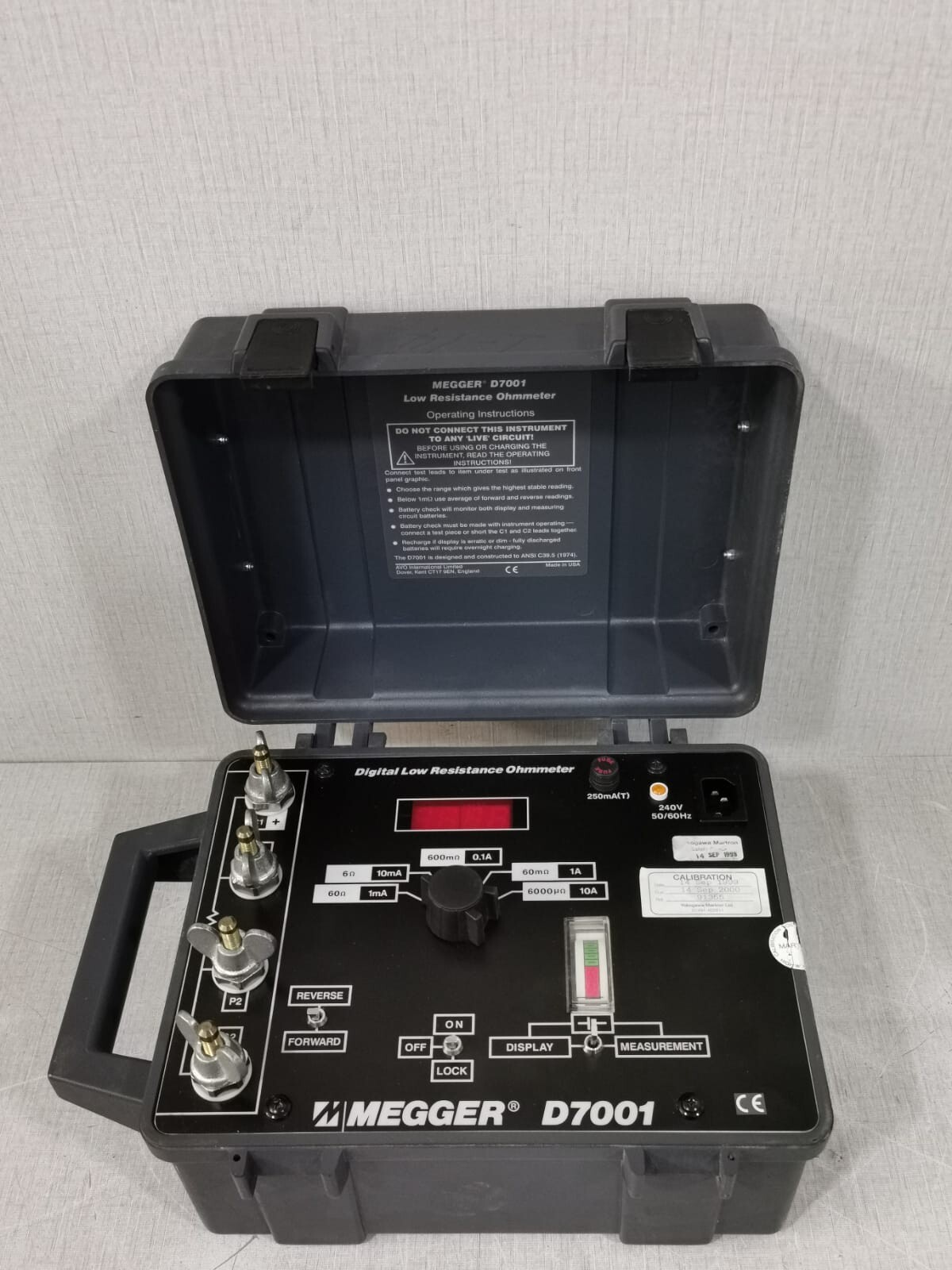 Megger D7001 Megger Ducter D7001 Digital Low Resistance Ohmeter 4