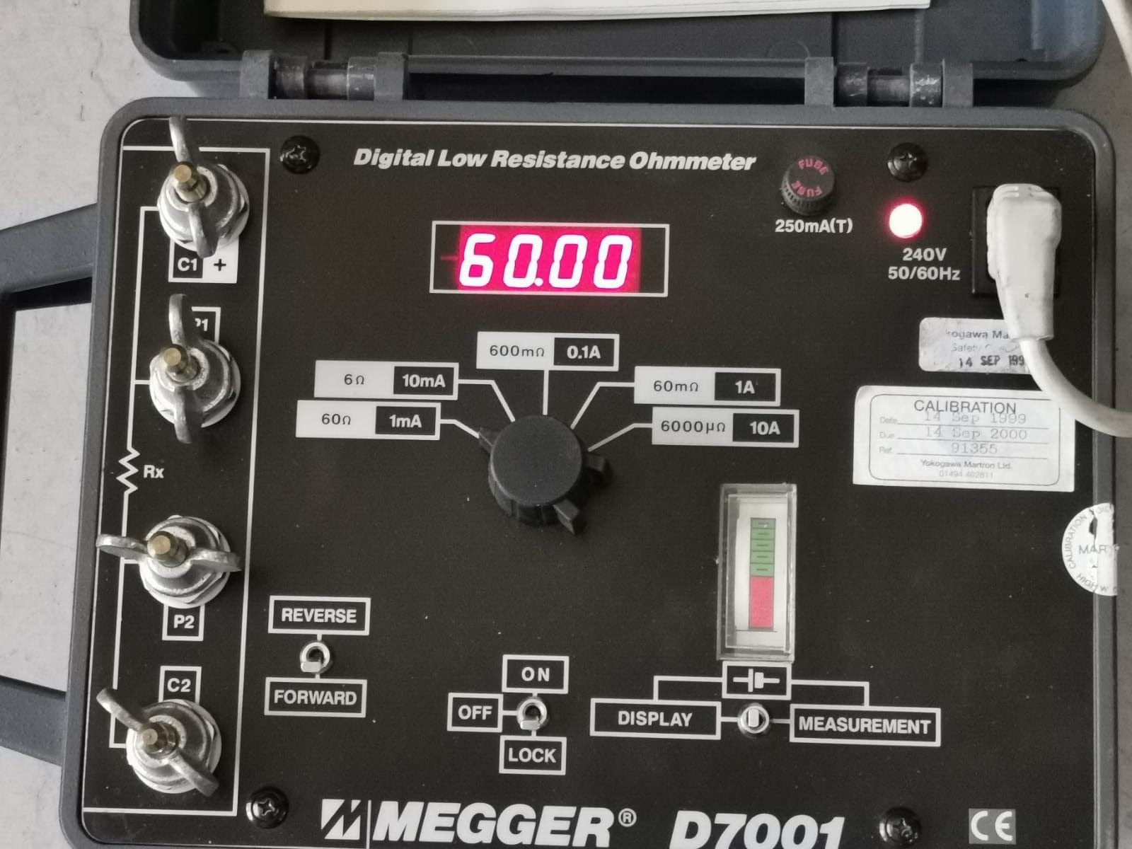 Megger Ducter D7001 Digital Low Resistance Ohmeter